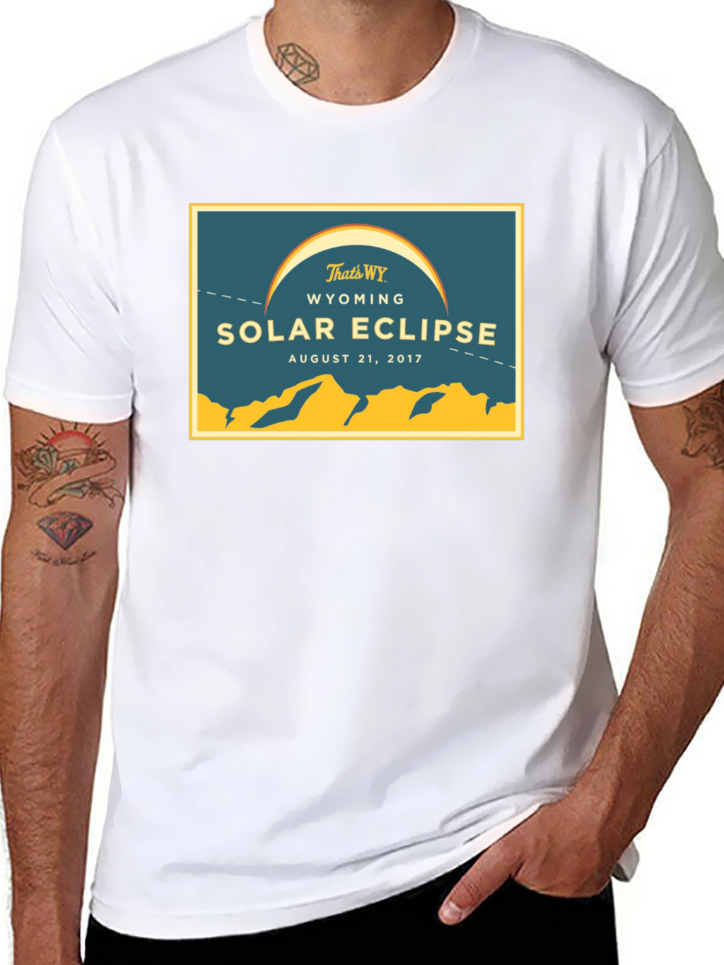 Wyoming Solar Eclipse August 21 2017 Black T-Shirt