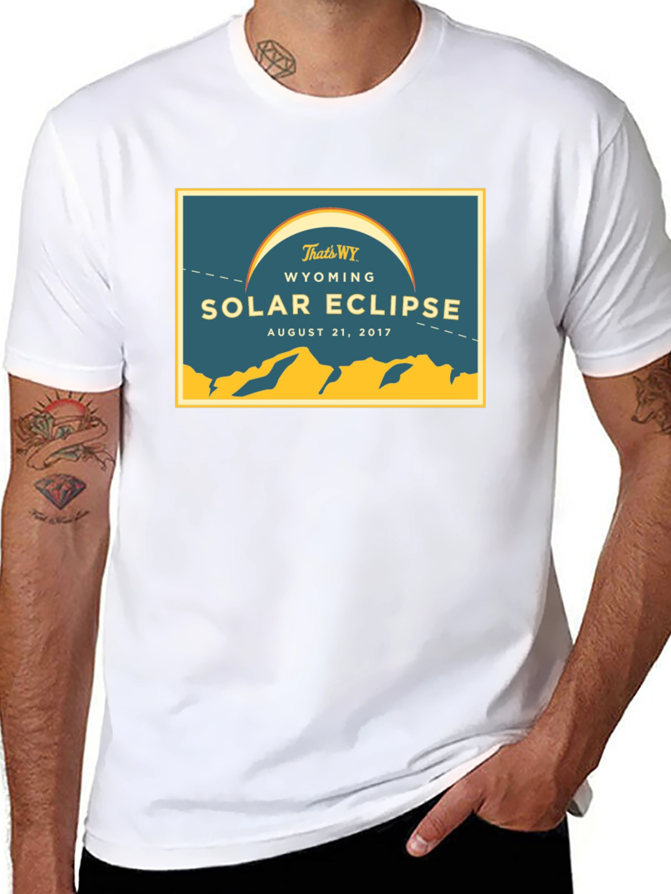 Wyoming Solar Eclipse August 21 2017 Black T-Shirt