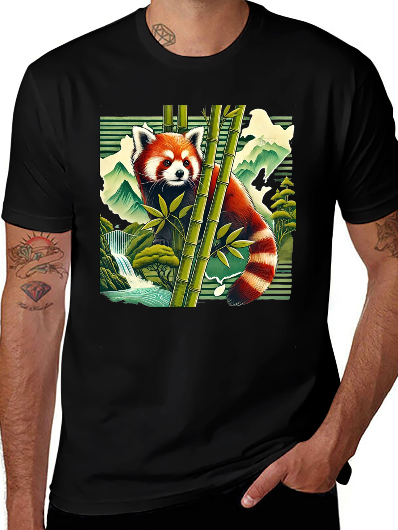 Red Panda Bamboo Forest Graphic Tee