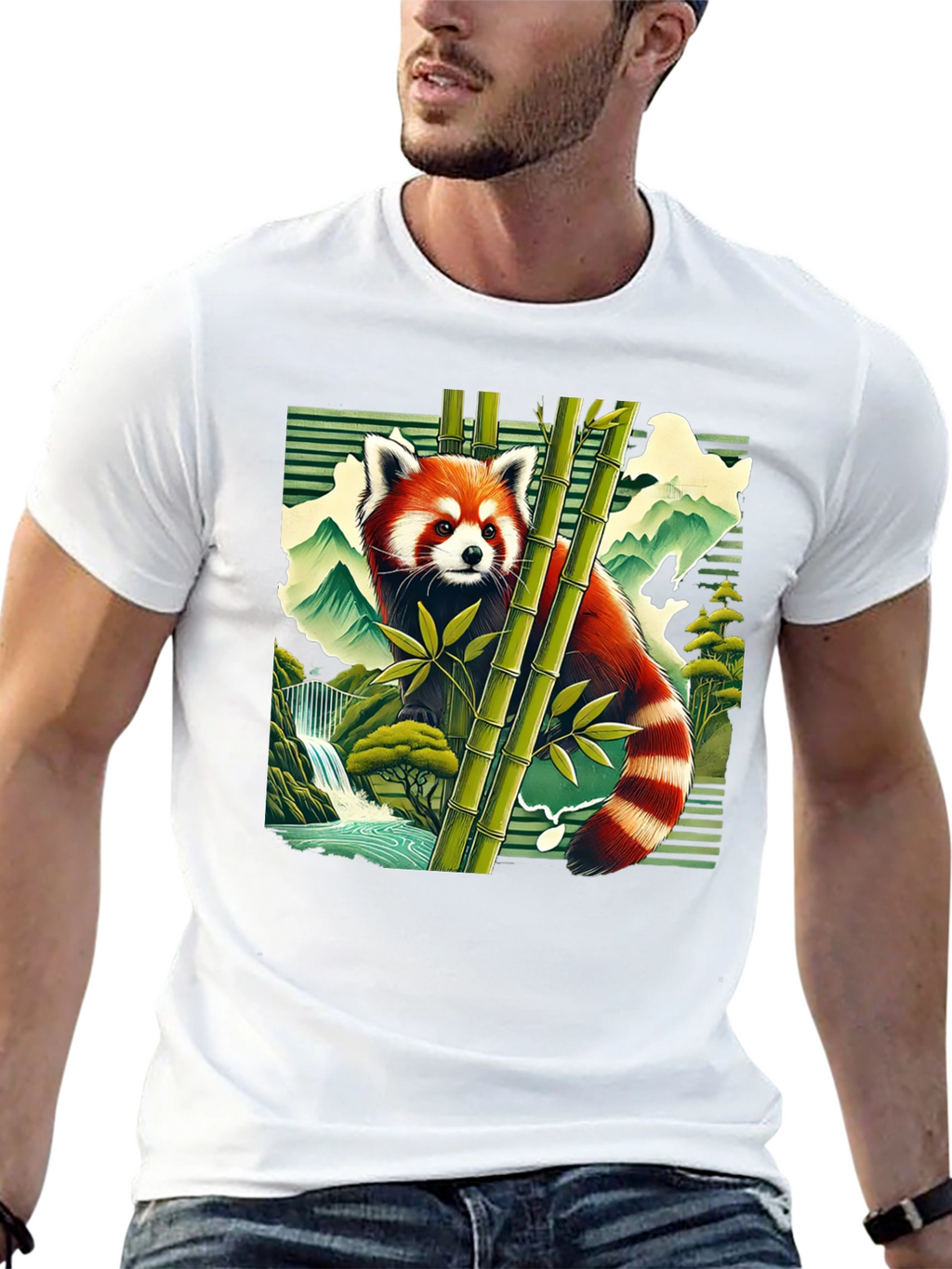 Red Panda Bamboo Forest Graphic Tee