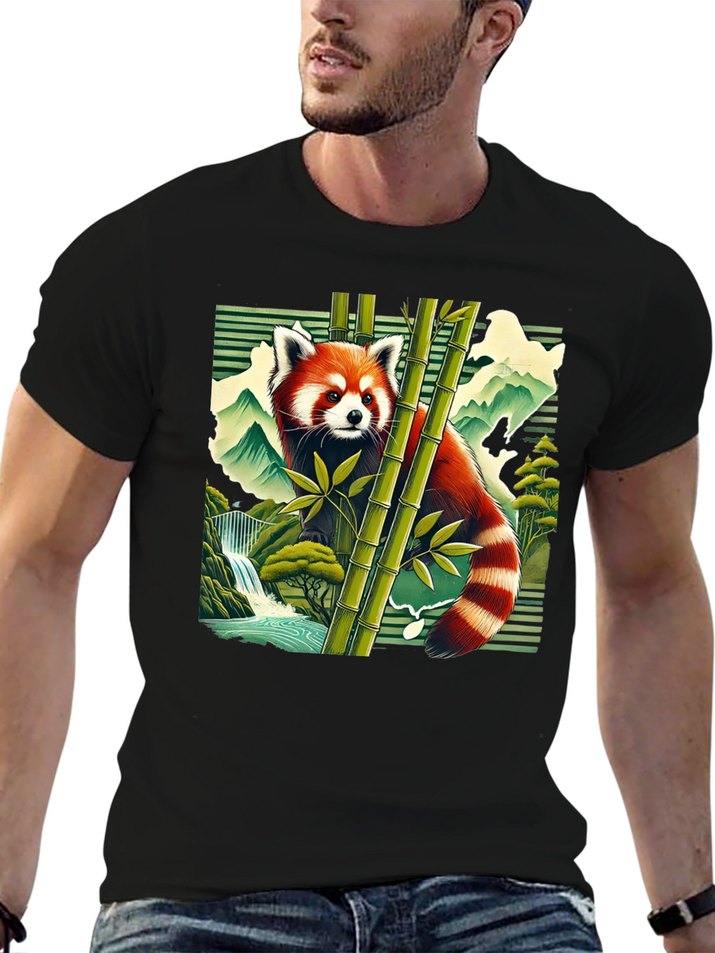 Red Panda Bamboo Forest Graphic Tee