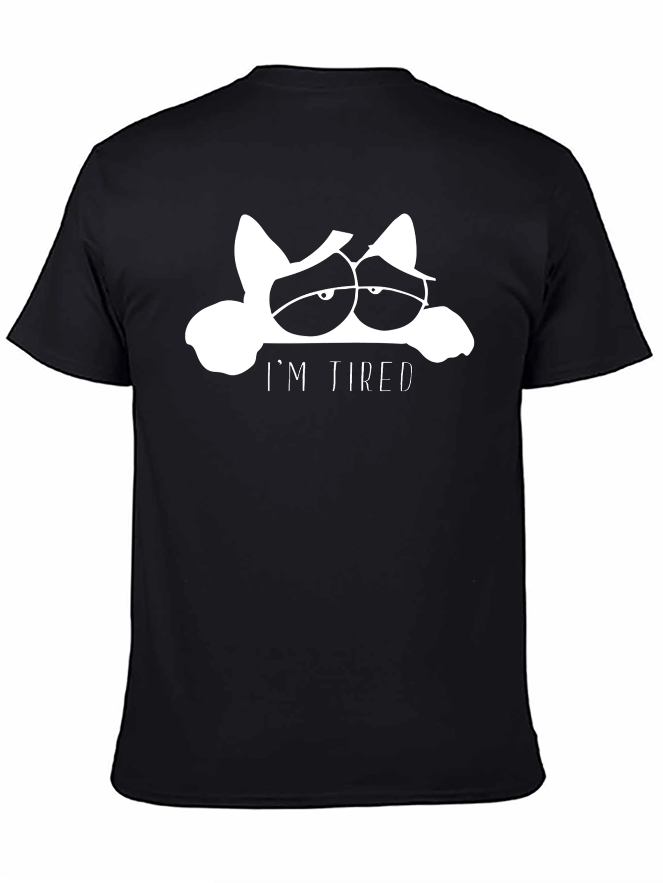 Im Tired Cat Graphic T-Shirt - Soft Cotton Blend