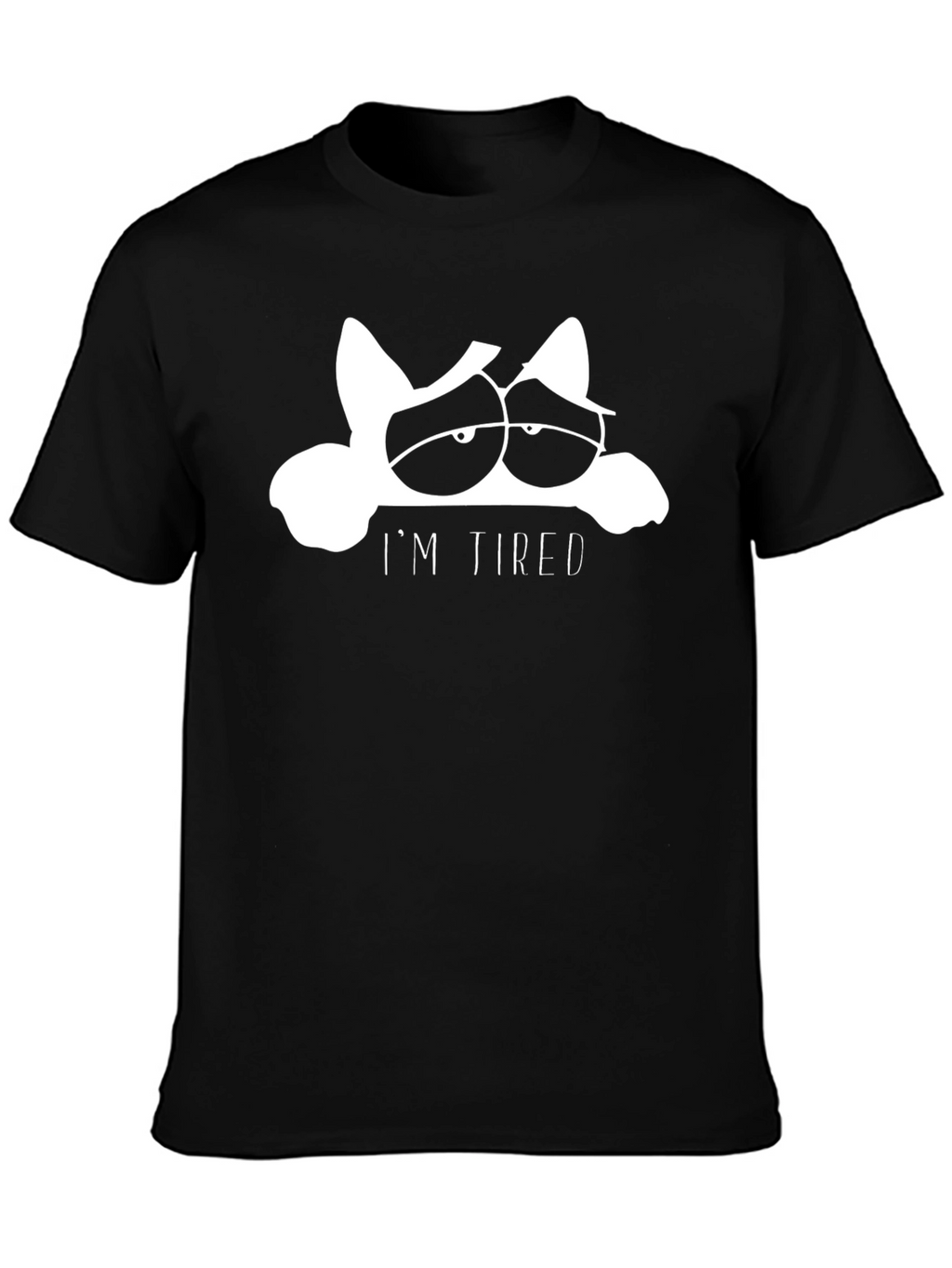 Im Tired Cat Graphic T-Shirt - Soft Cotton Blend
