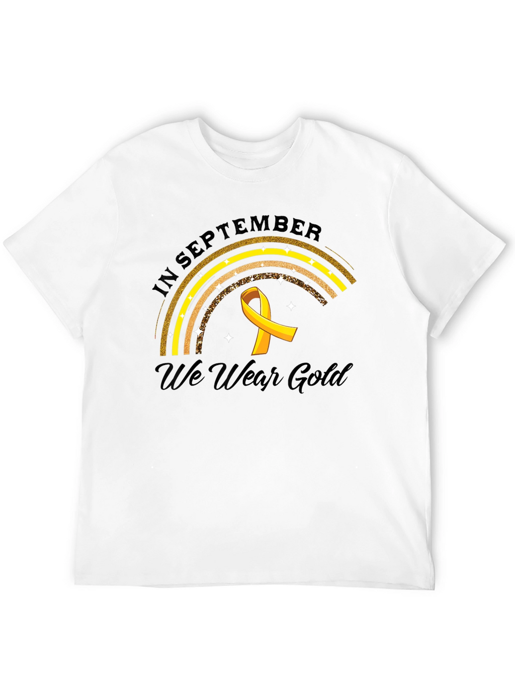 In September We Wear Gold Childhood Cancer Awareness T-Shirt