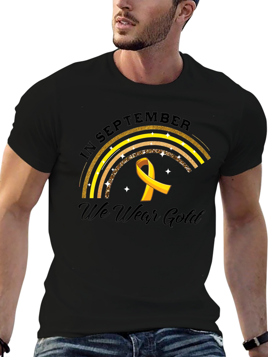 In September We Wear Gold Childhood Cancer Awareness T-Shirt