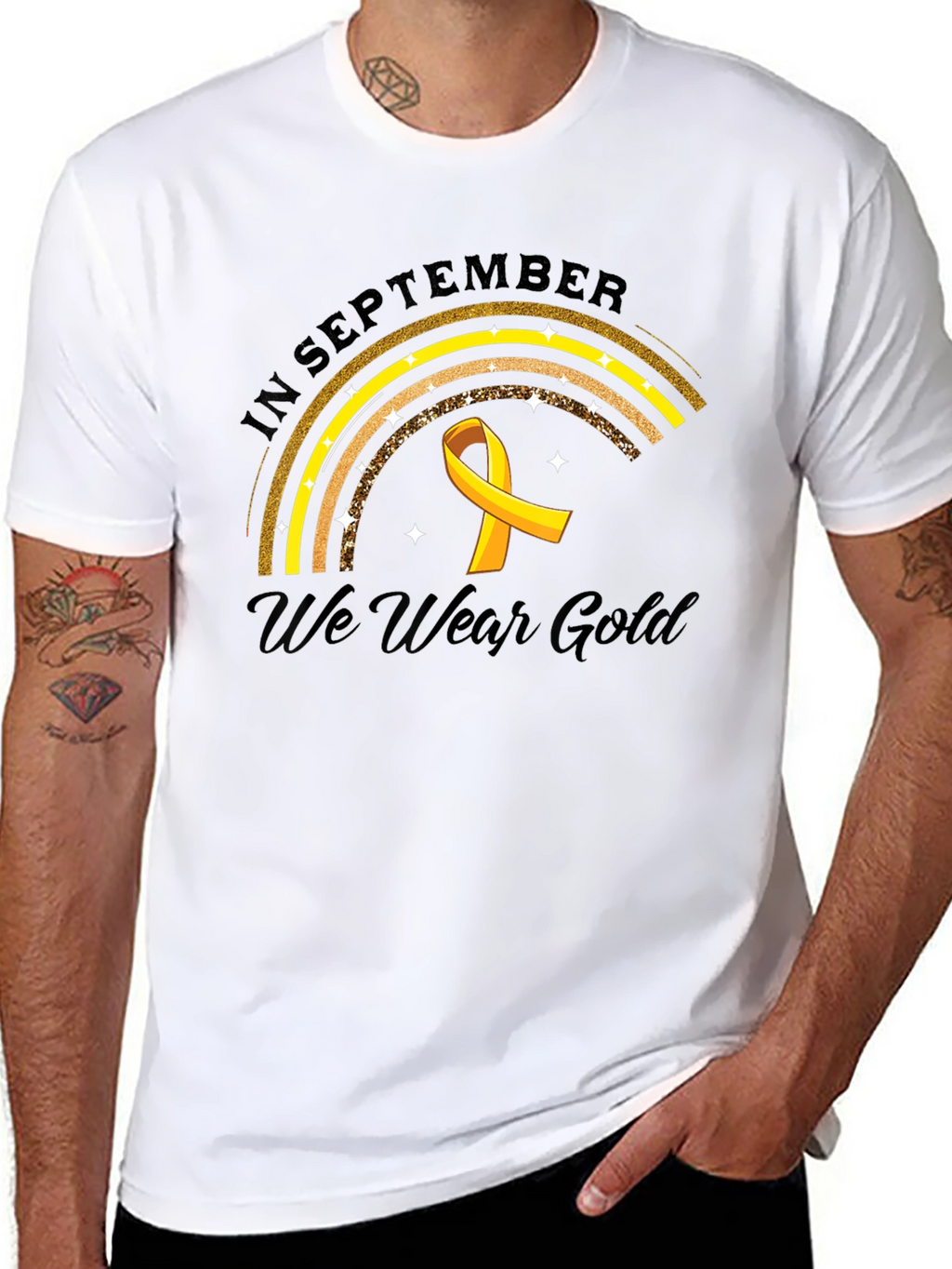 In September We Wear Gold Childhood Cancer Awareness T-Shirt