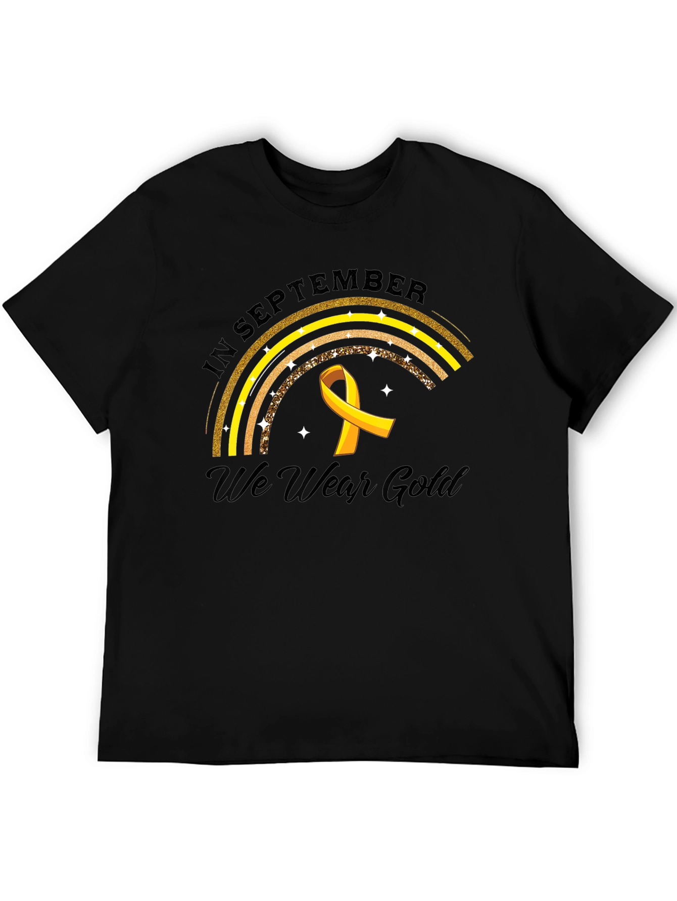 In September We Wear Gold Childhood Cancer Awareness T-Shirt