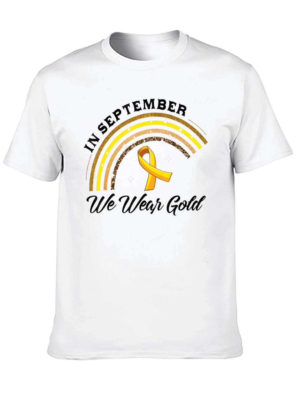 In September We Wear Gold Childhood Cancer Awareness T-Shirt