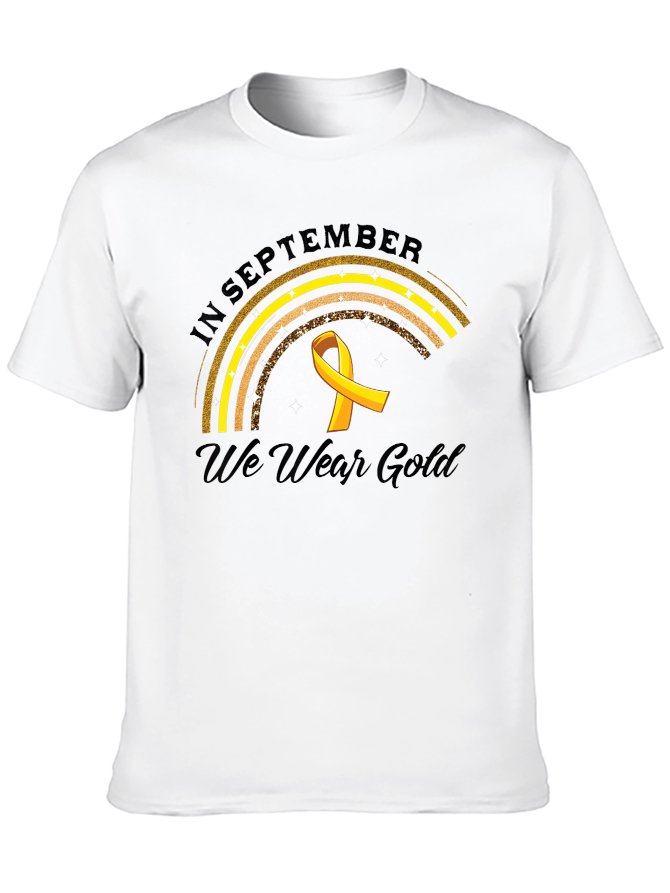 In September We Wear Gold Childhood Cancer Awareness T-Shirt