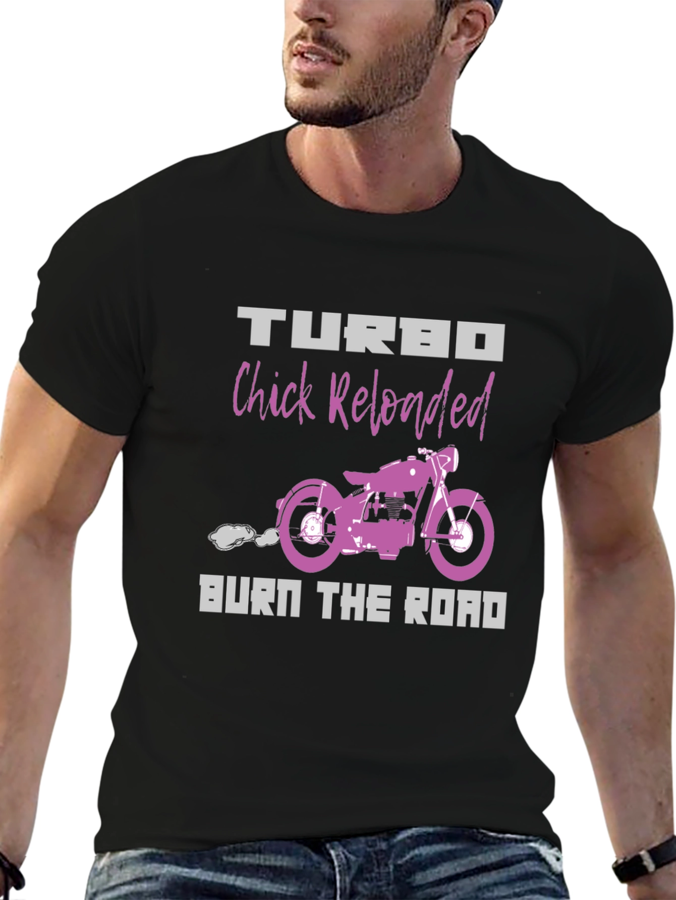 Turbo Chick Reloaded Black T-Shirt