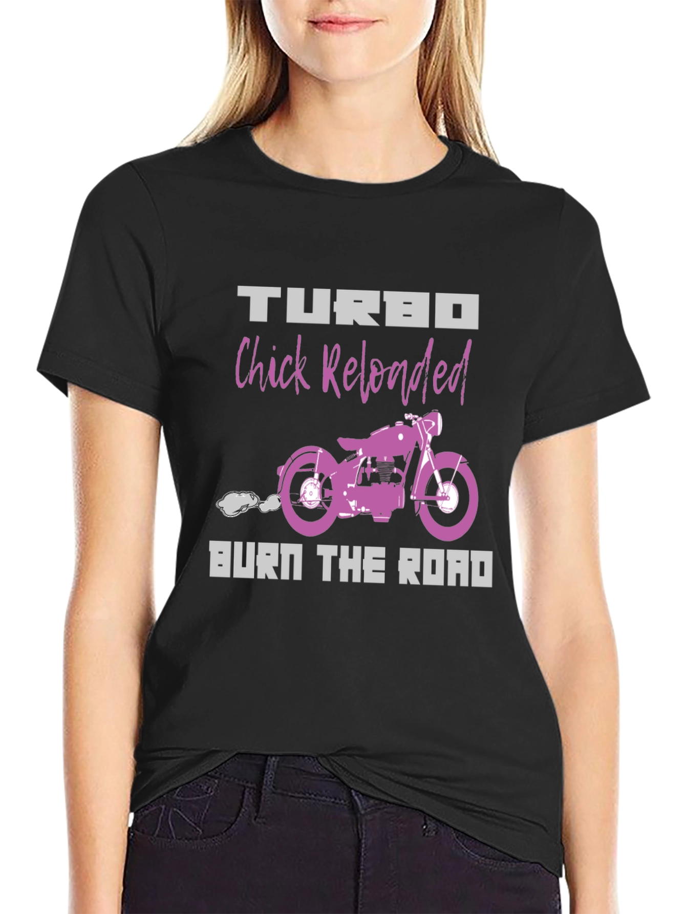 Turbo Chick Reloaded Black T-Shirt