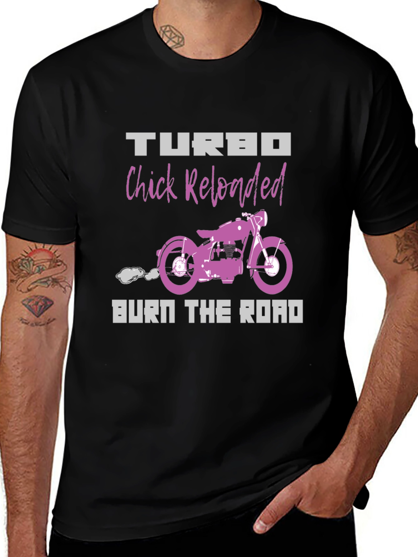 Turbo Chick Reloaded Black T-Shirt