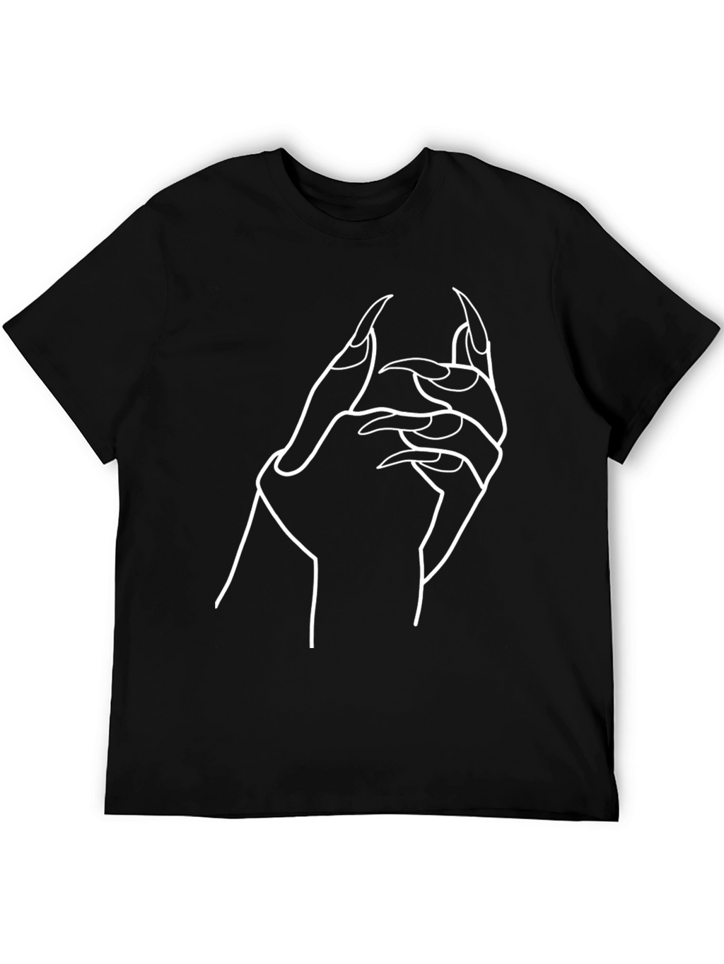 Gothic Hand Graphic Black T-Shirt