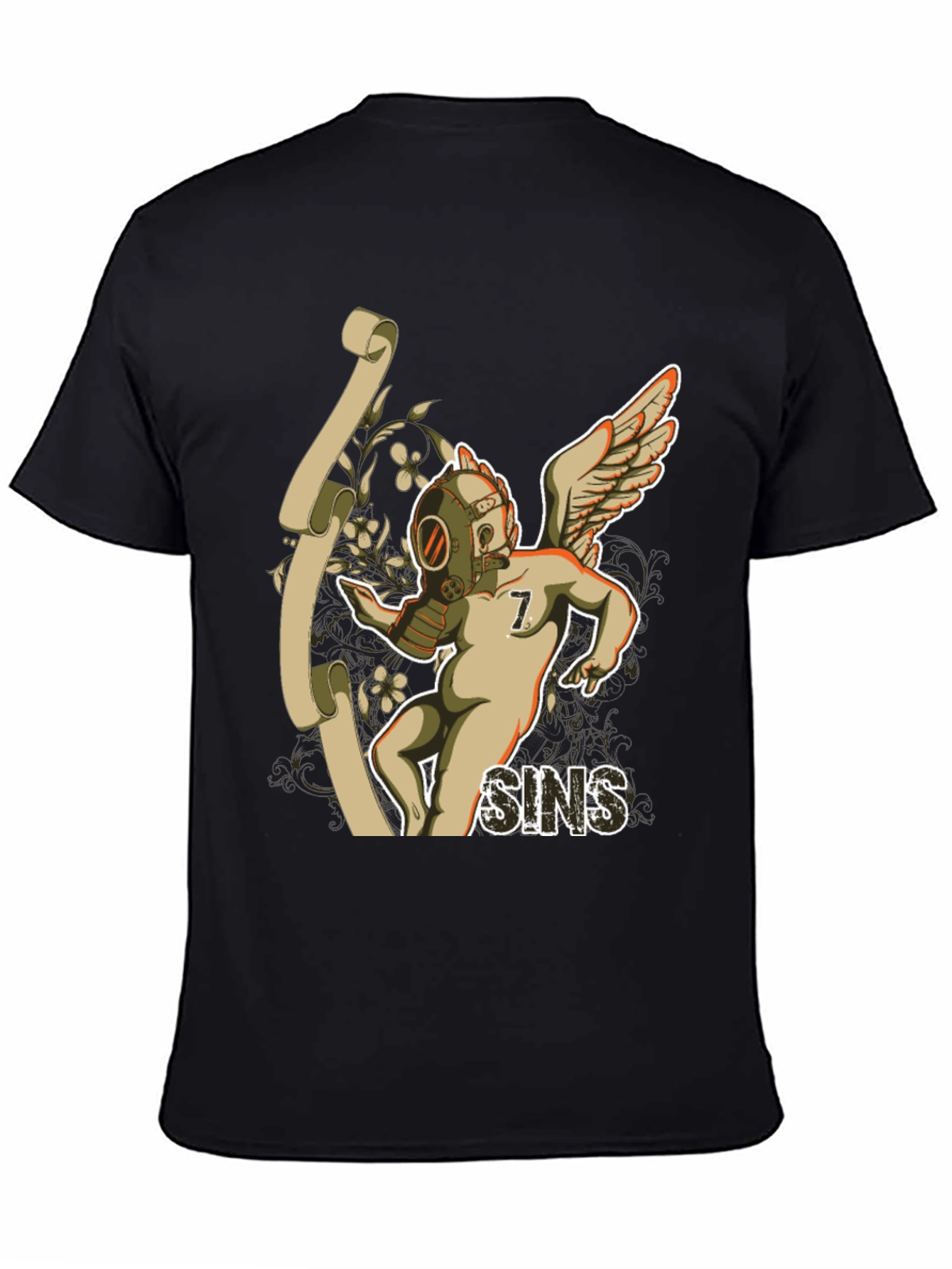 Seven Sins T-Shirt - Gas Mask Angel Graphic Tee