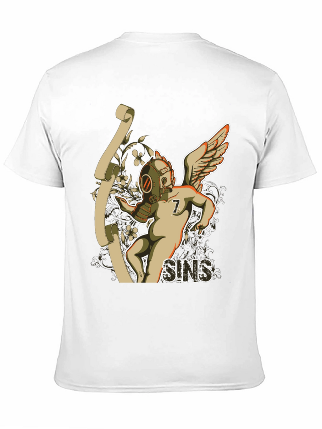 Seven Sins T-Shirt - Gas Mask Angel Graphic Tee