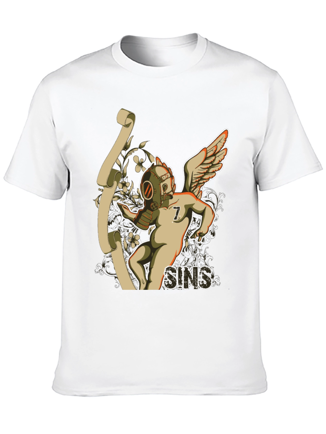 Seven Sins T-Shirt - Gas Mask Angel Graphic Tee