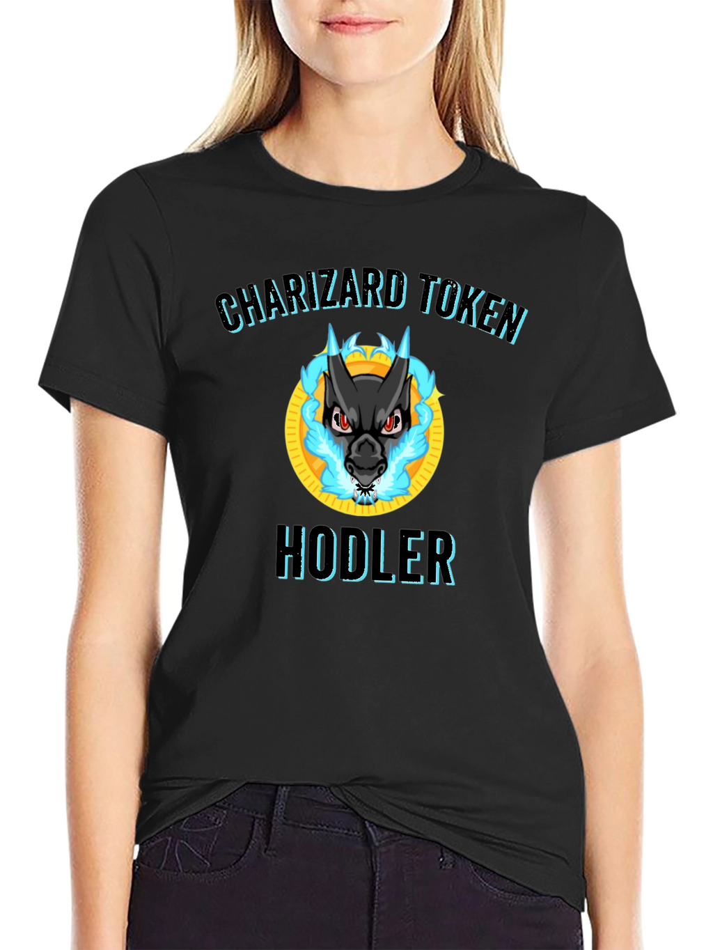 Charizard Token Hodler Black T-Shirt