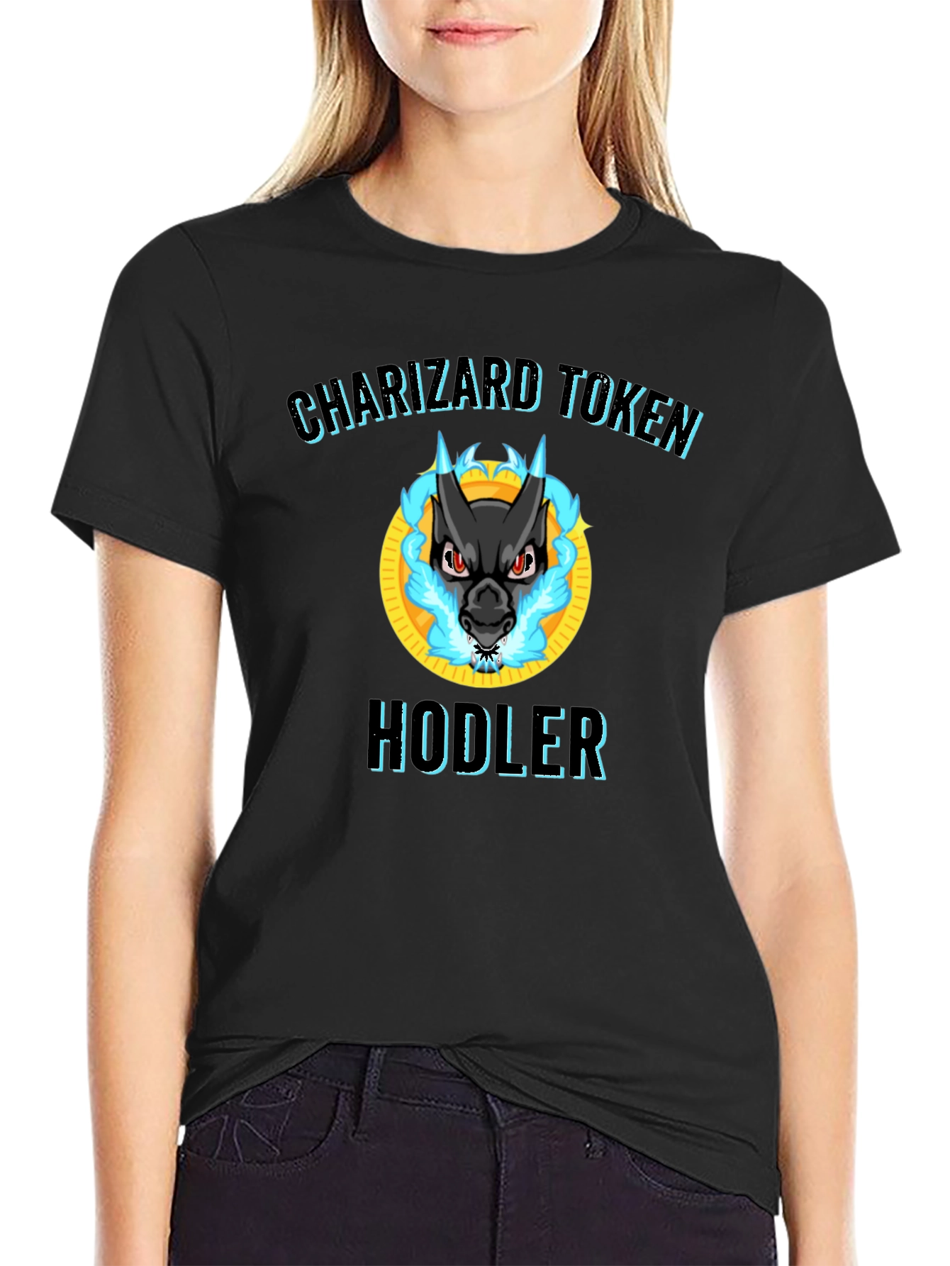 Charizard Token Hodler Black T-Shirt