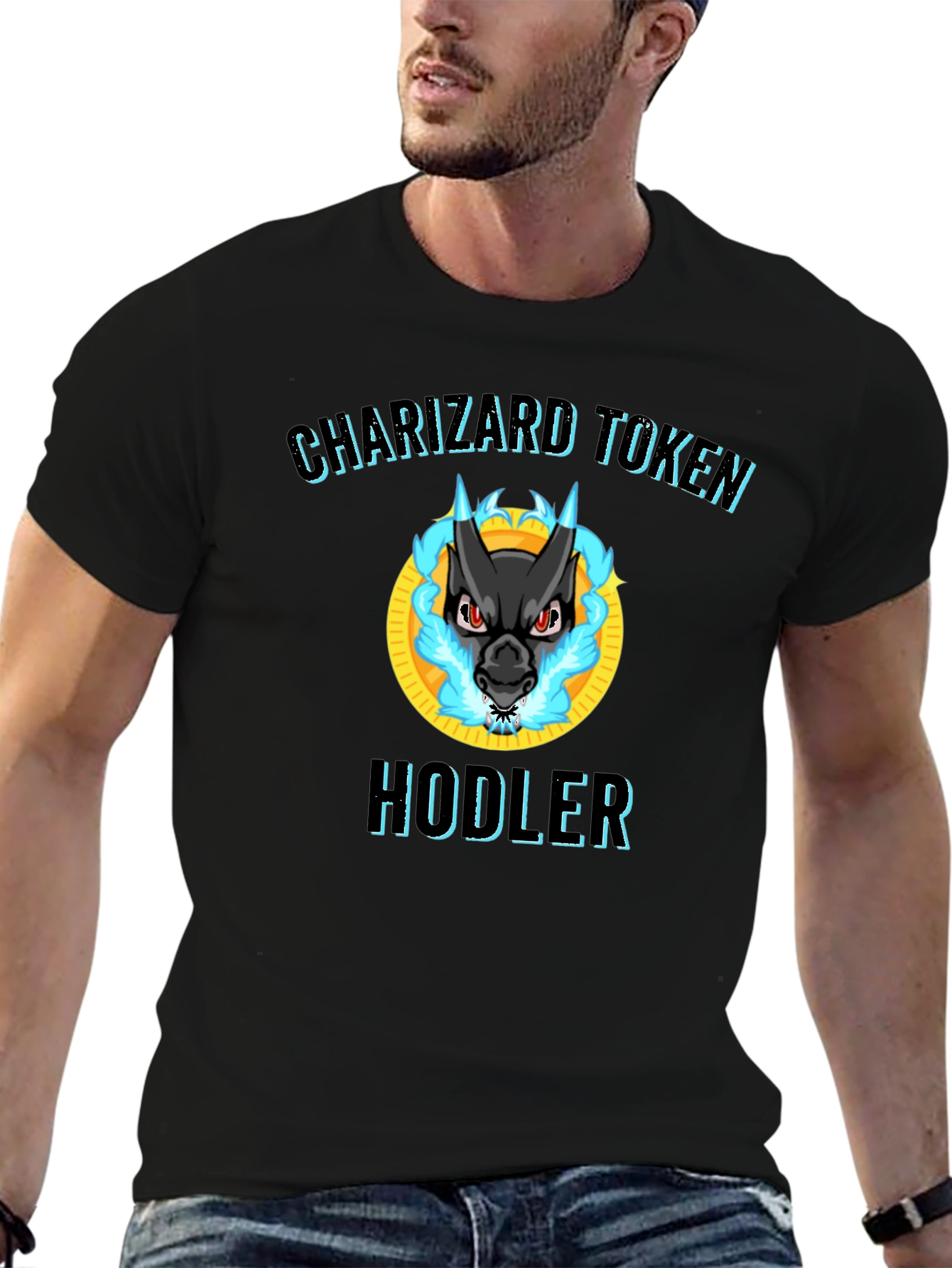 Charizard Token Hodler Black T-Shirt