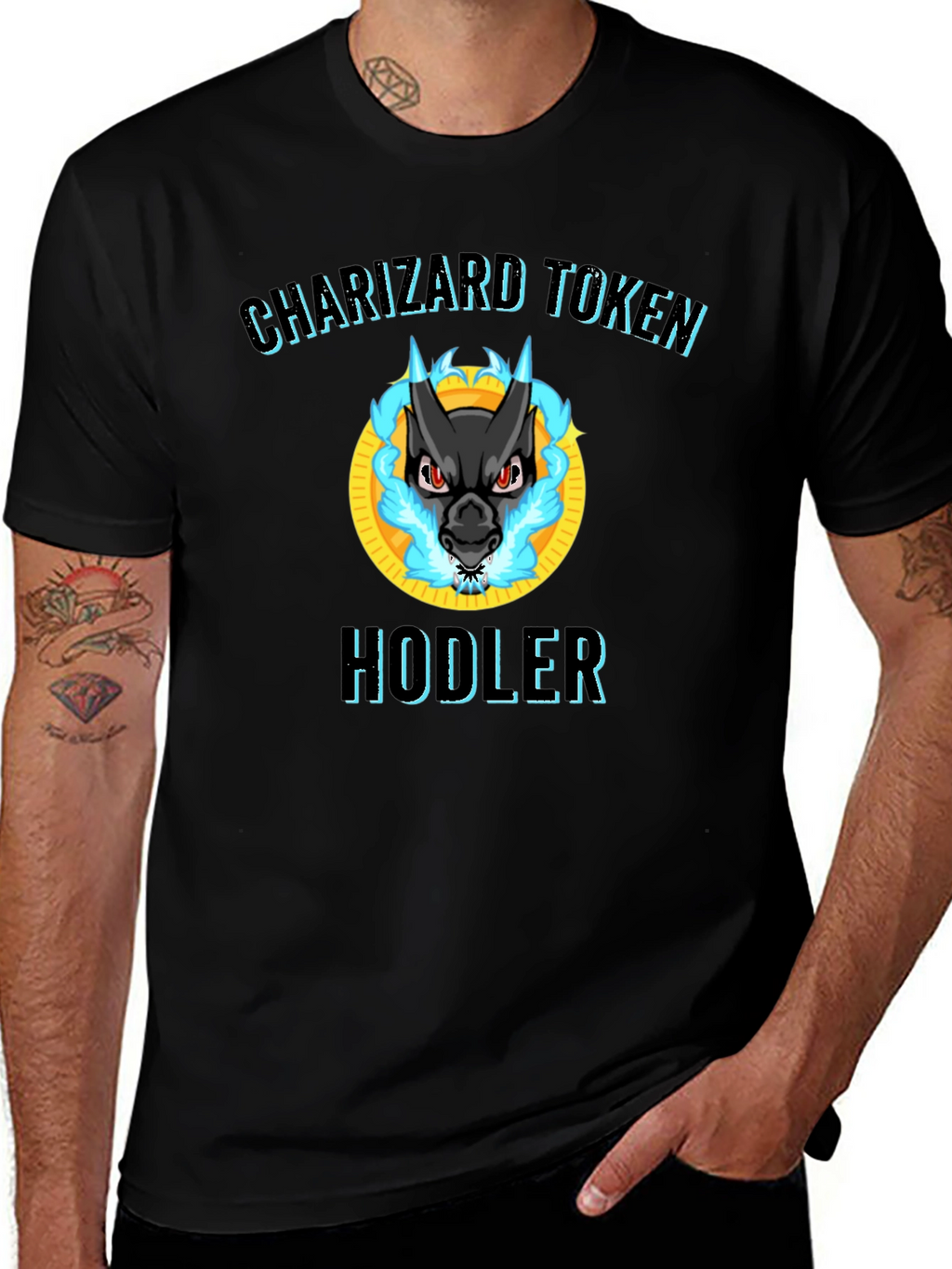 Charizard Token Hodler Black T-Shirt