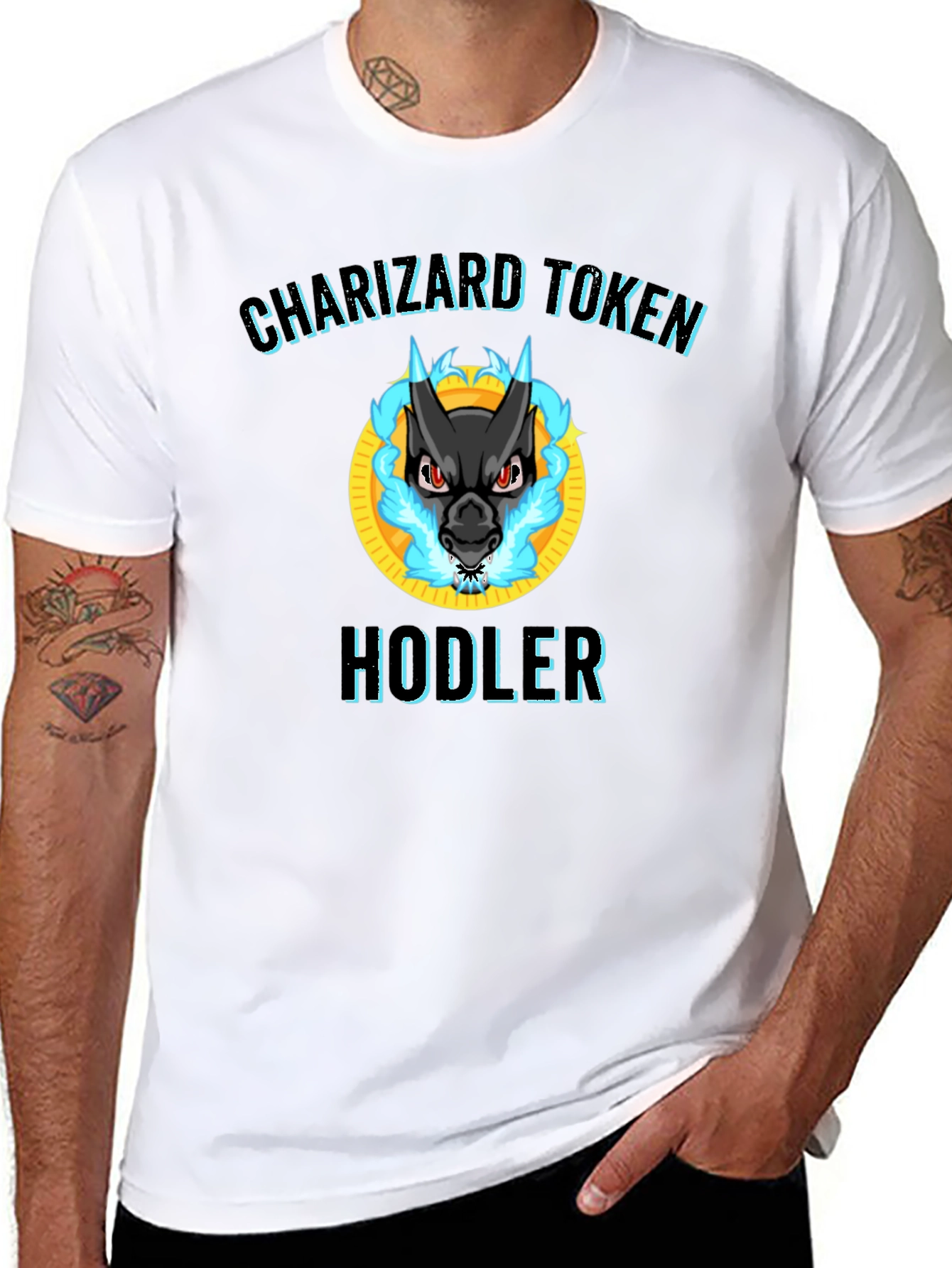 Charizard Token Hodler Black T-Shirt