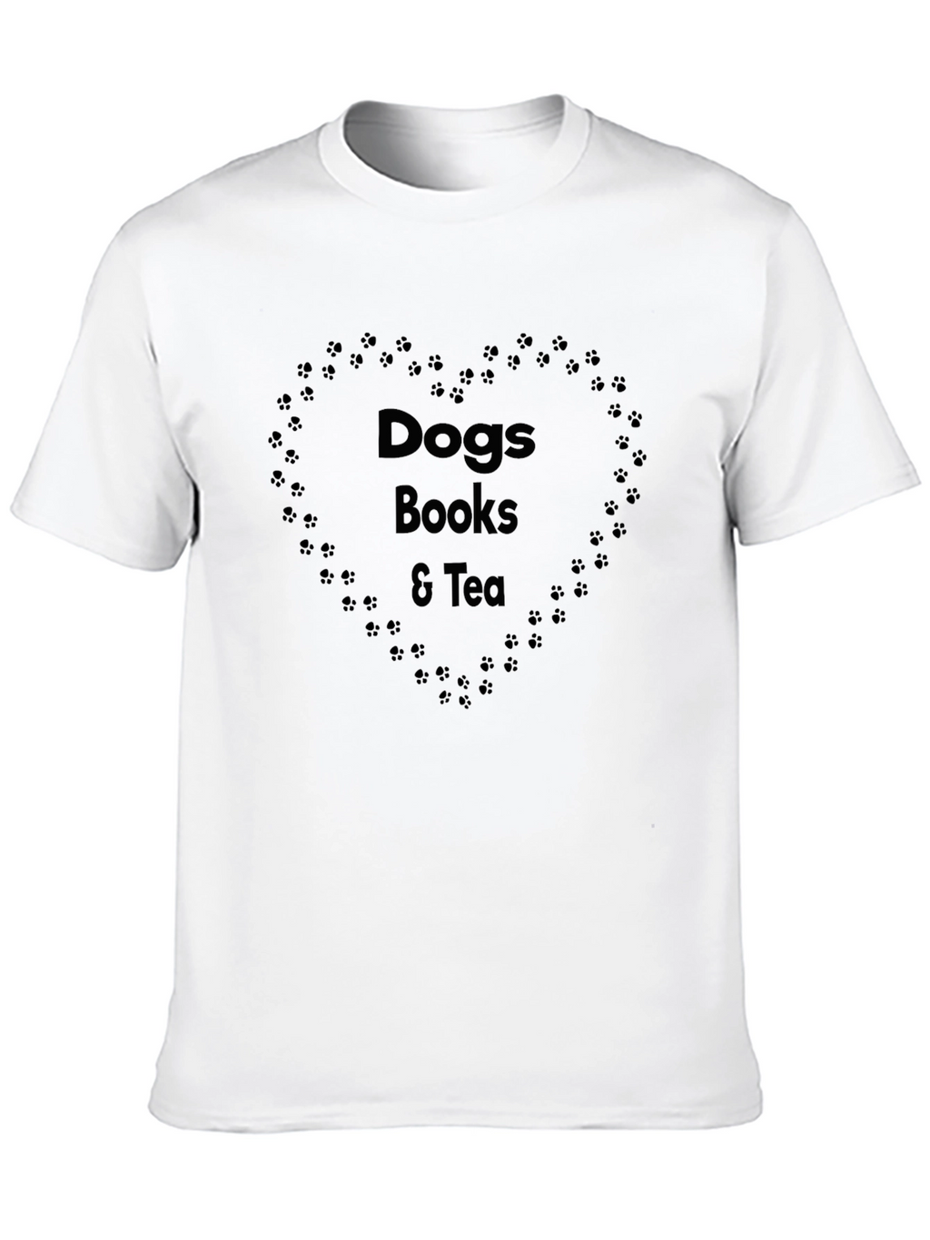 Dogs Books & Tea Graphic T-Shirt