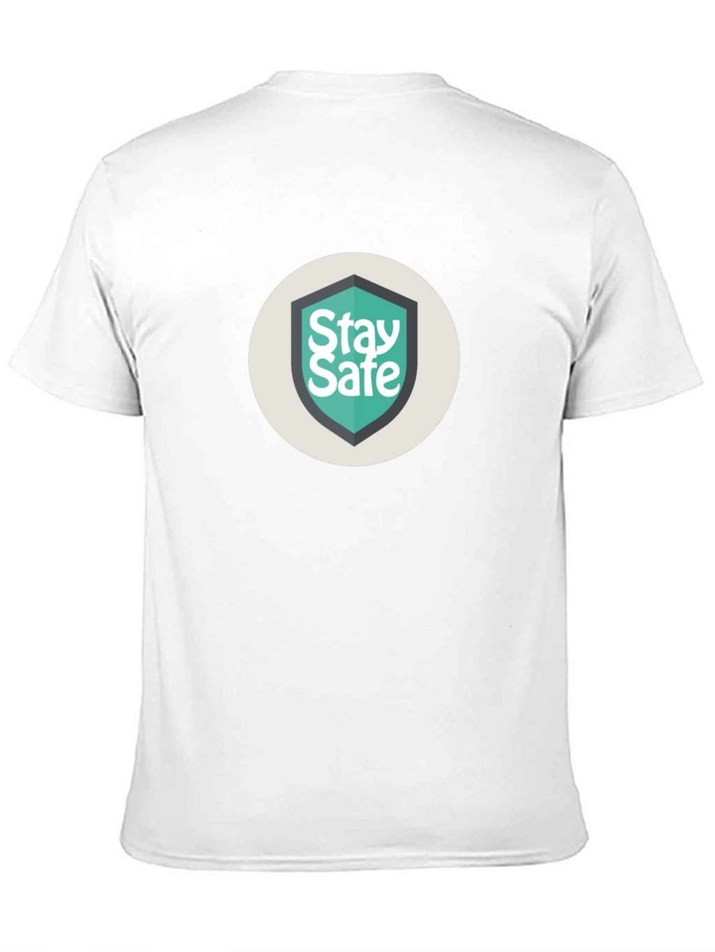 Stay Safe Graphic Print Black Tee