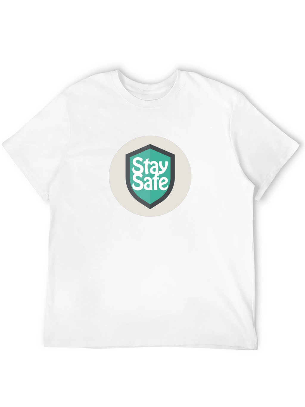 Stay Safe Graphic Print Black Tee