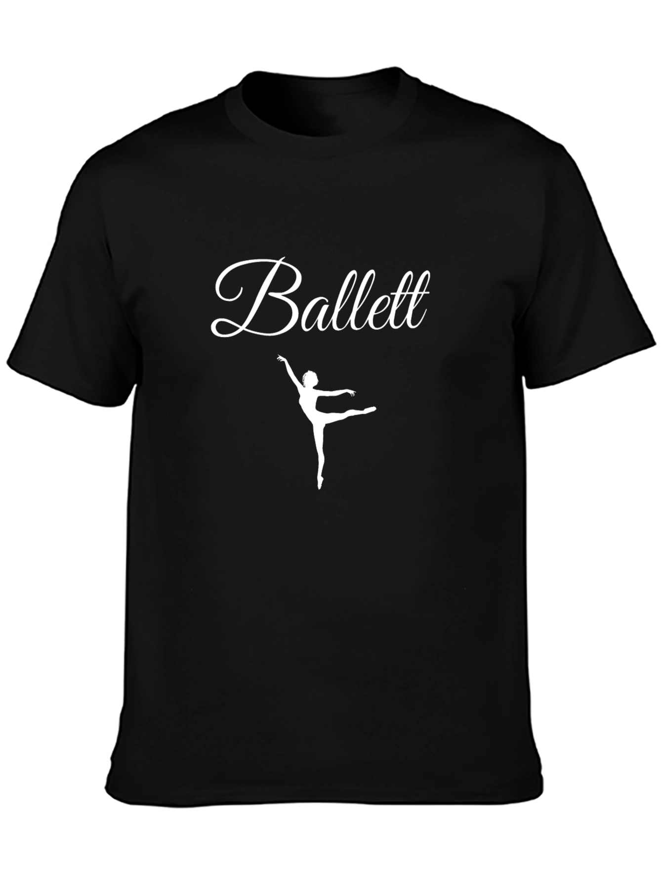 Ballet Dancer Graphic Tee - Black Cotton Shirt