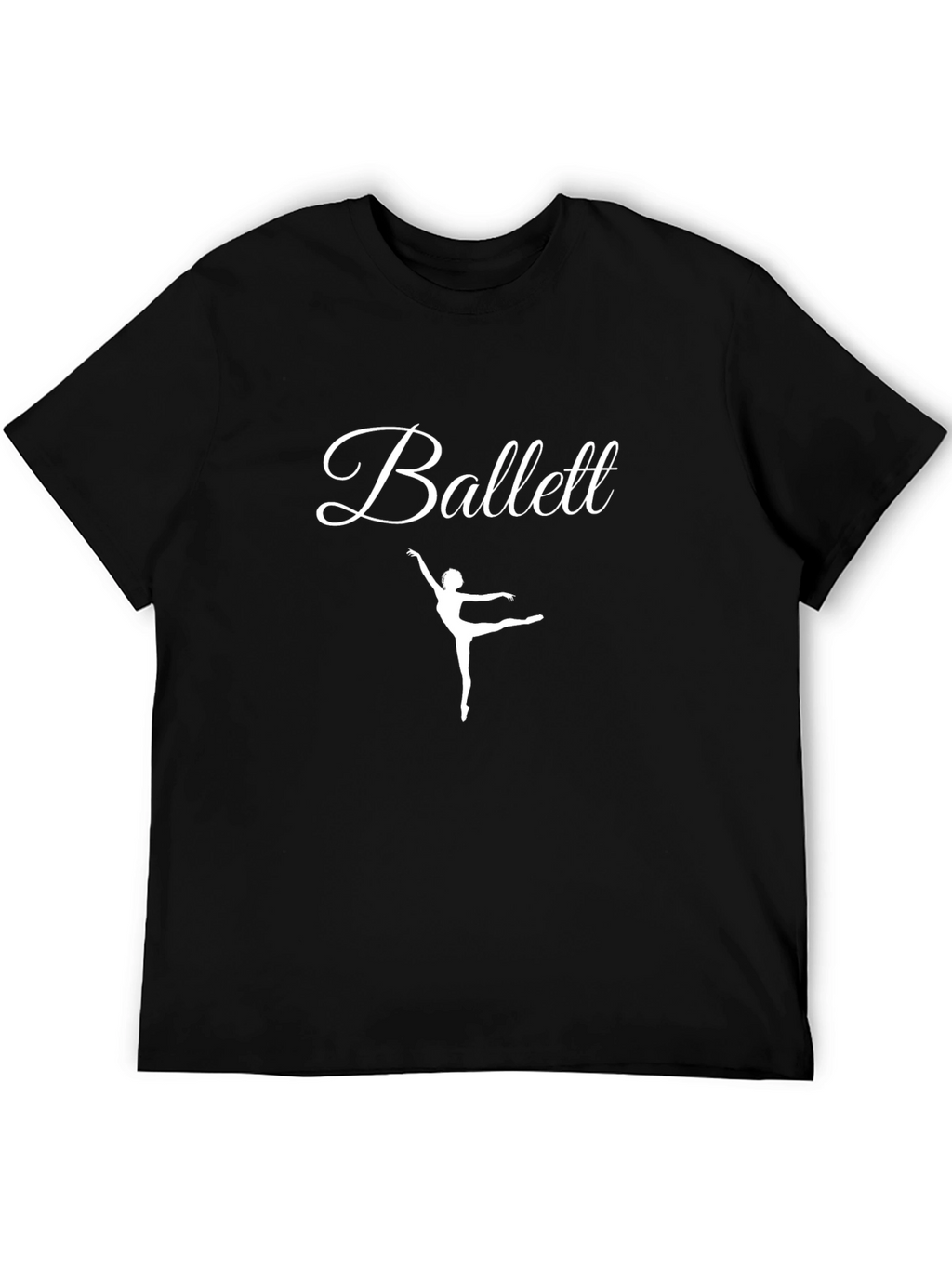 Ballet Dancer Graphic Tee - Black Cotton Shirt