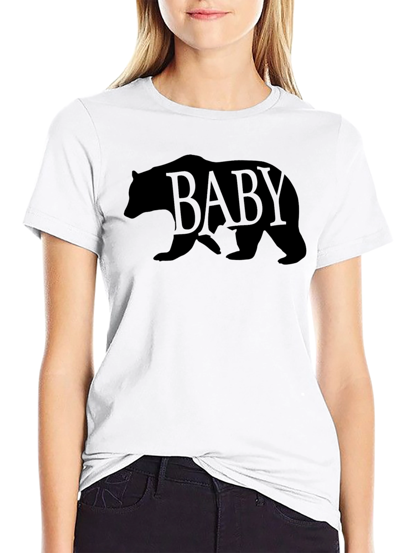 Baby Bear Graphic Print Mens T-Shirt