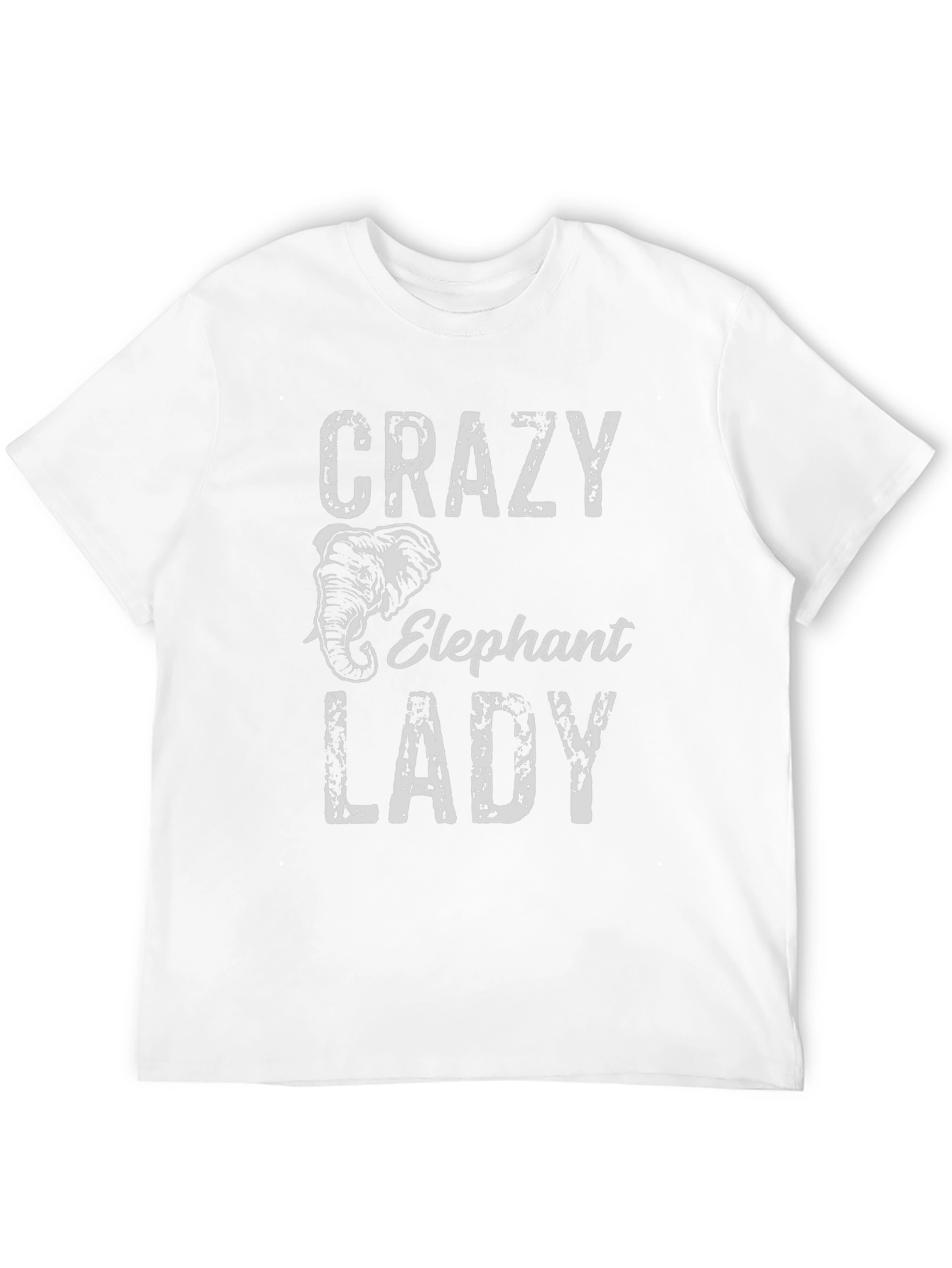Crazy Elephant Lady Black T-Shirt
