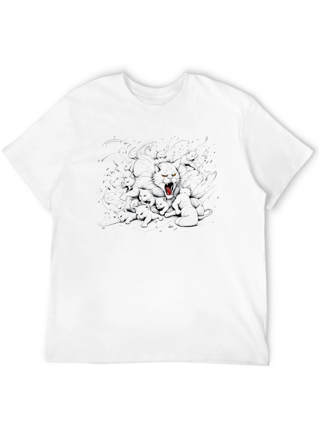 Black Cat Graphic Tee - Fierce Feline Design