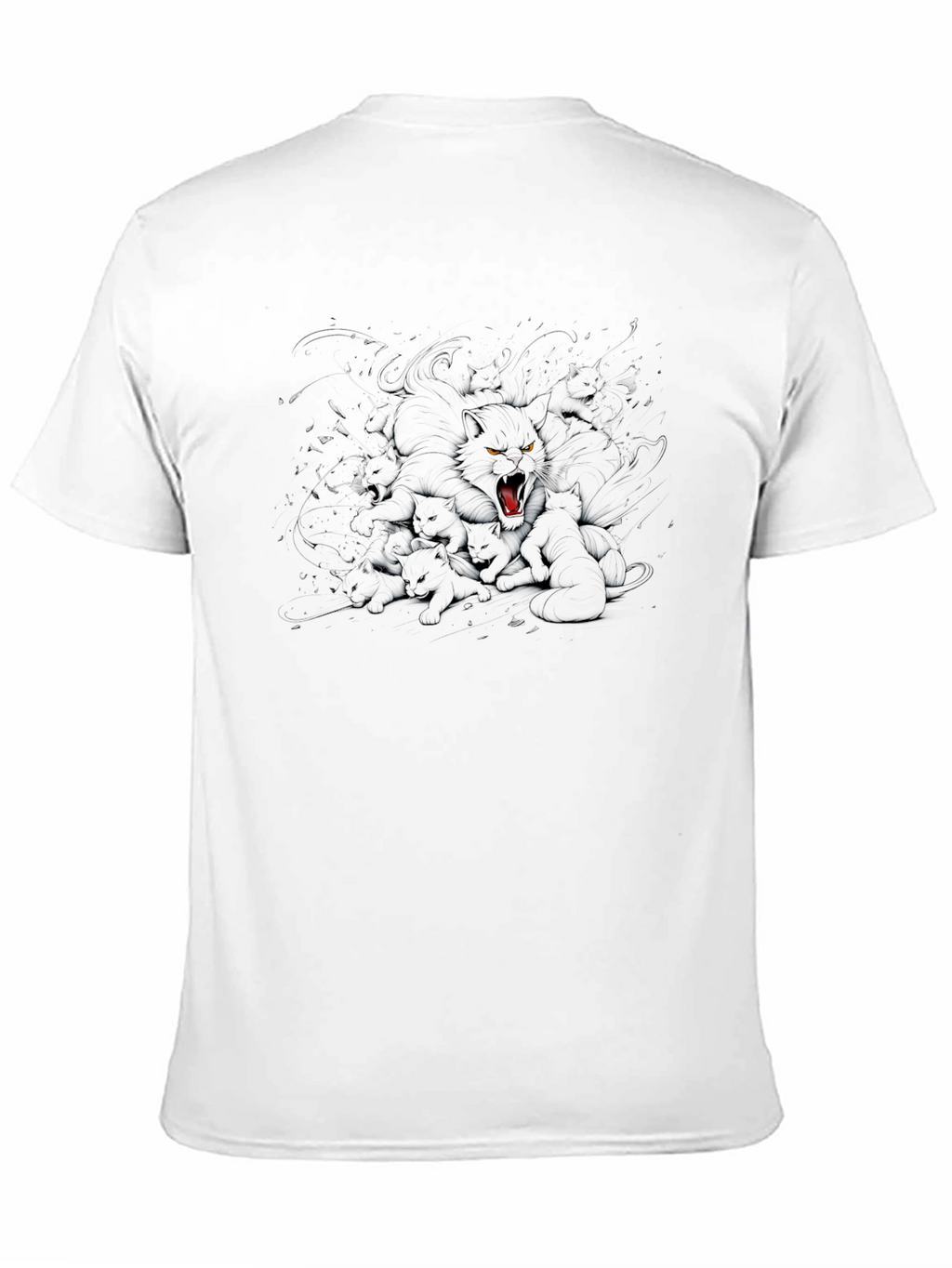 Black Cat Graphic Tee - Fierce Feline Design