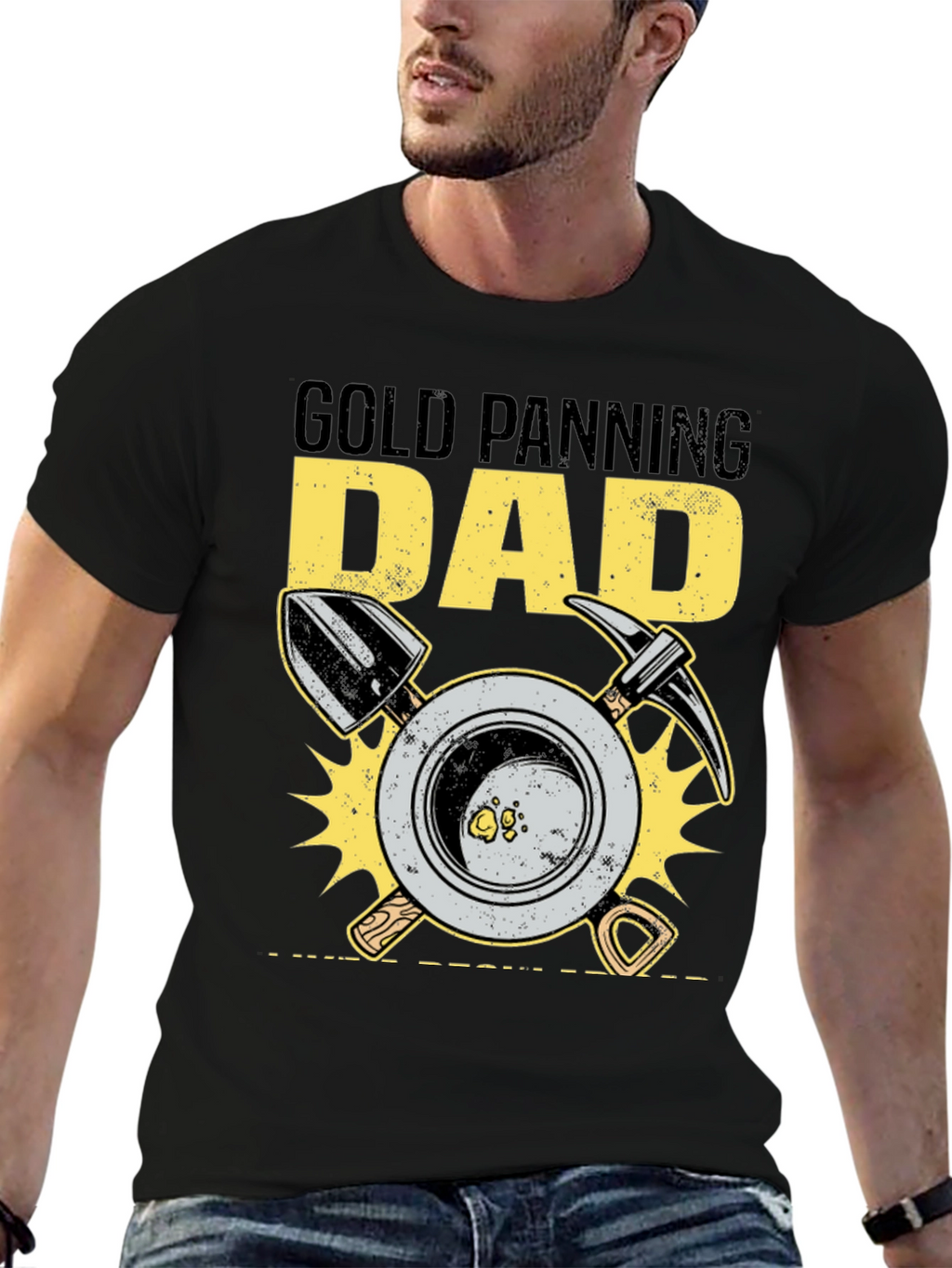 Gold Panning Dad Graphic T-Shirt