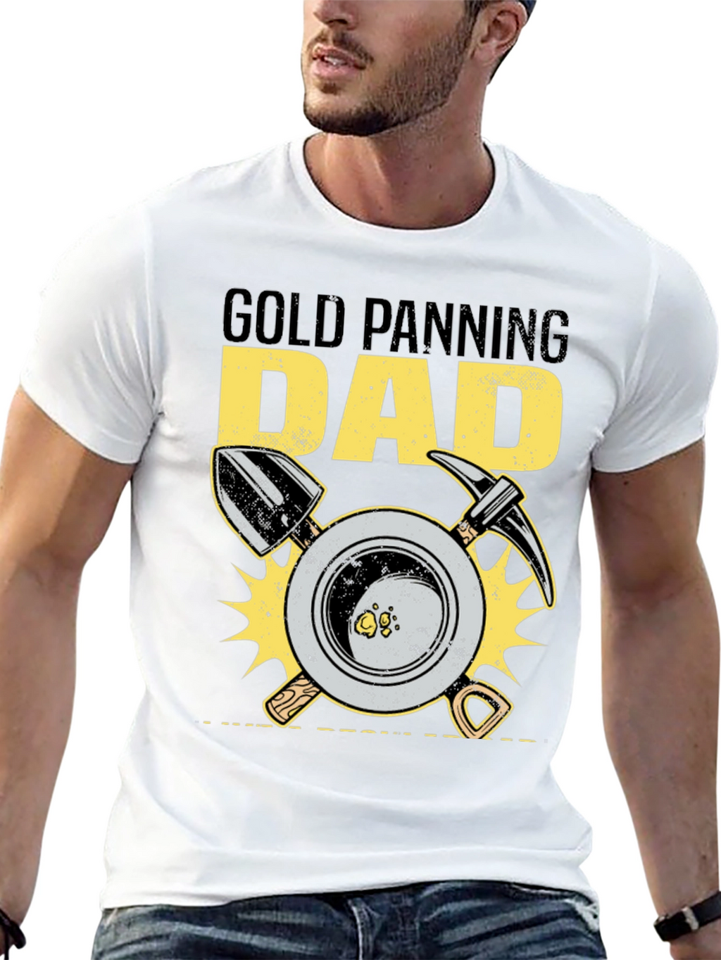 Gold Panning Dad Graphic T-Shirt