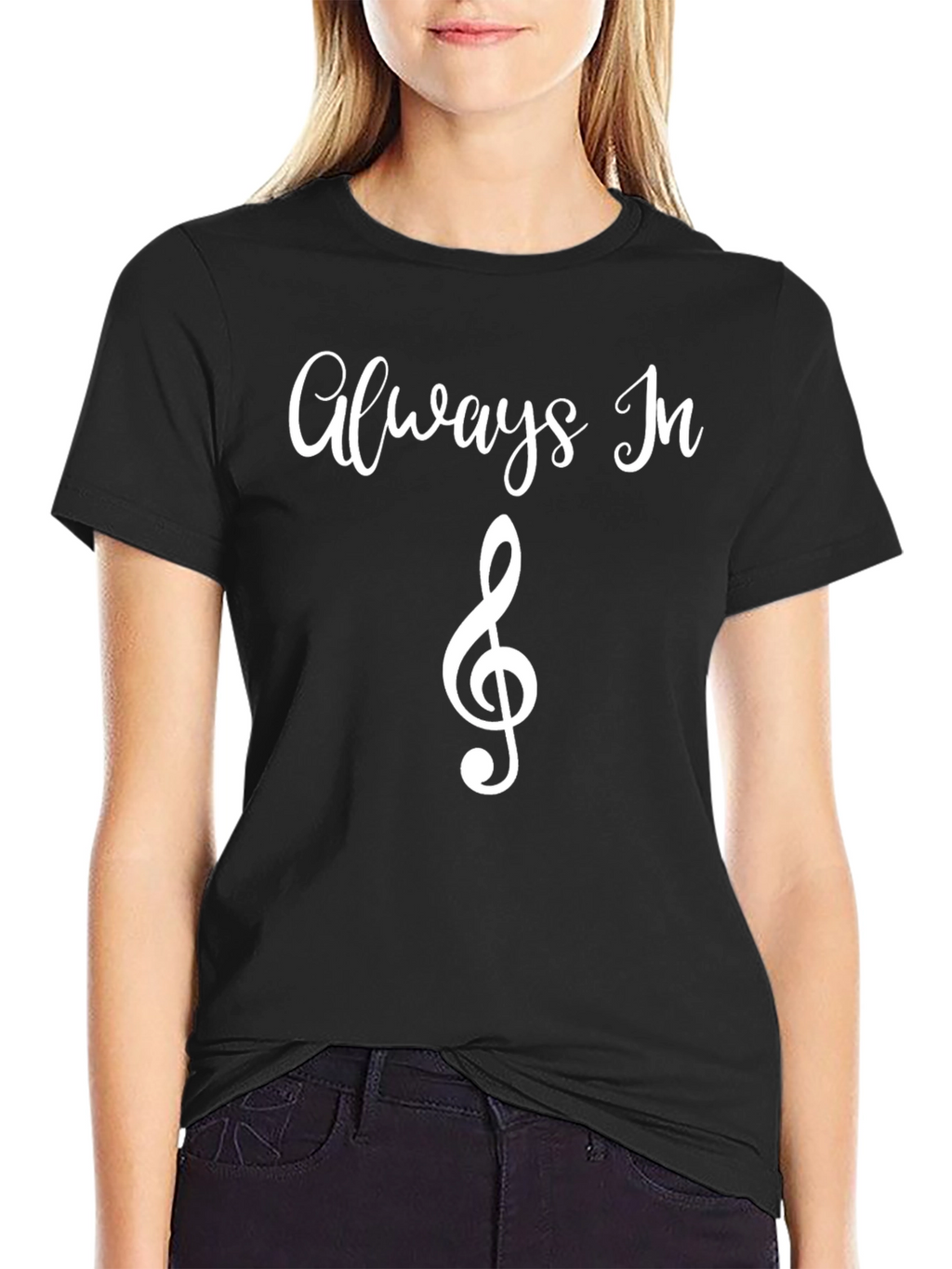 Always In Music Treble Clef Graphic Tee