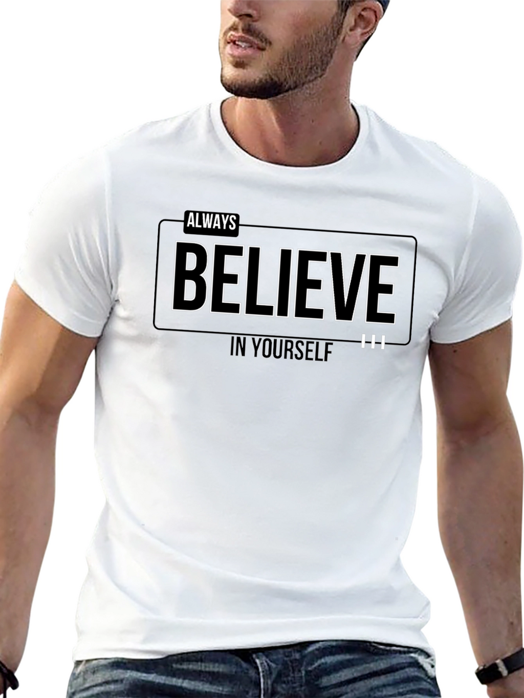 Always Believe Graphic Black T-Shirt