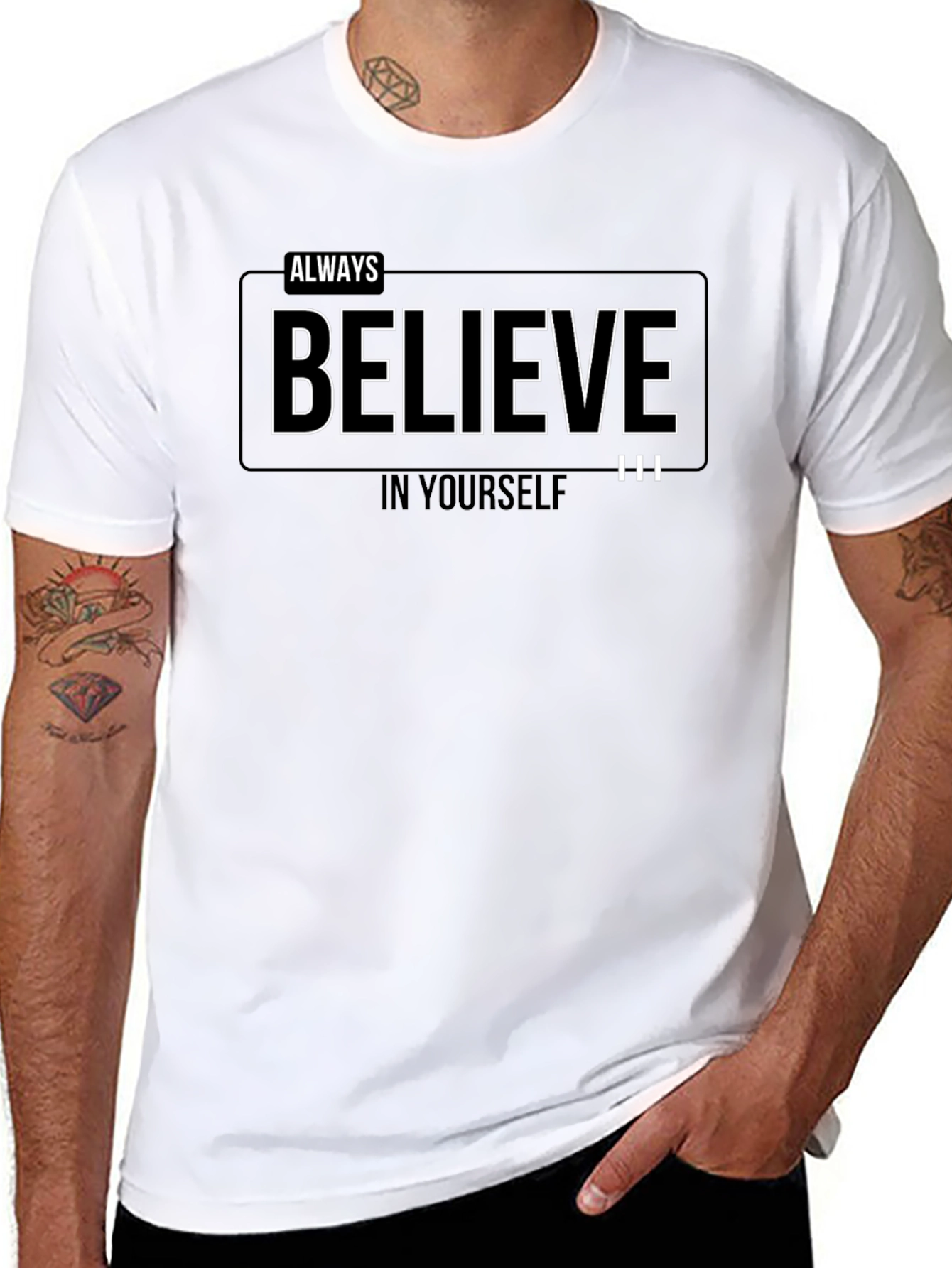 Always Believe Graphic Black T-Shirt