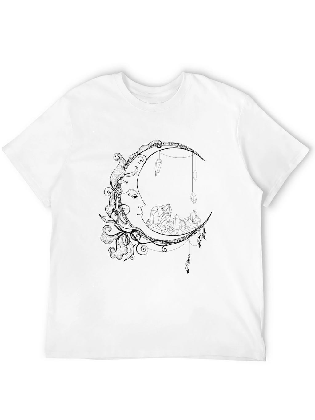 Mystic Moon Graphic Tee - Black Cotton Blend
