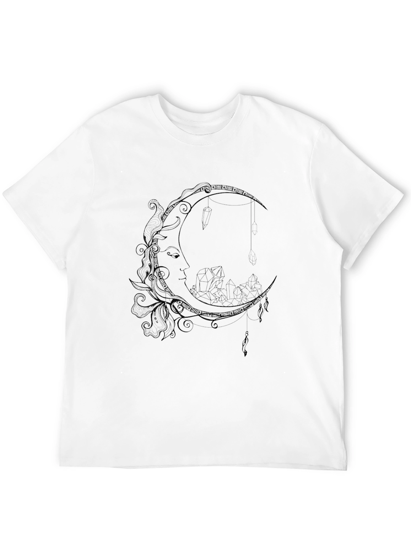 Mystic Moon Graphic Tee - Black Cotton Blend
