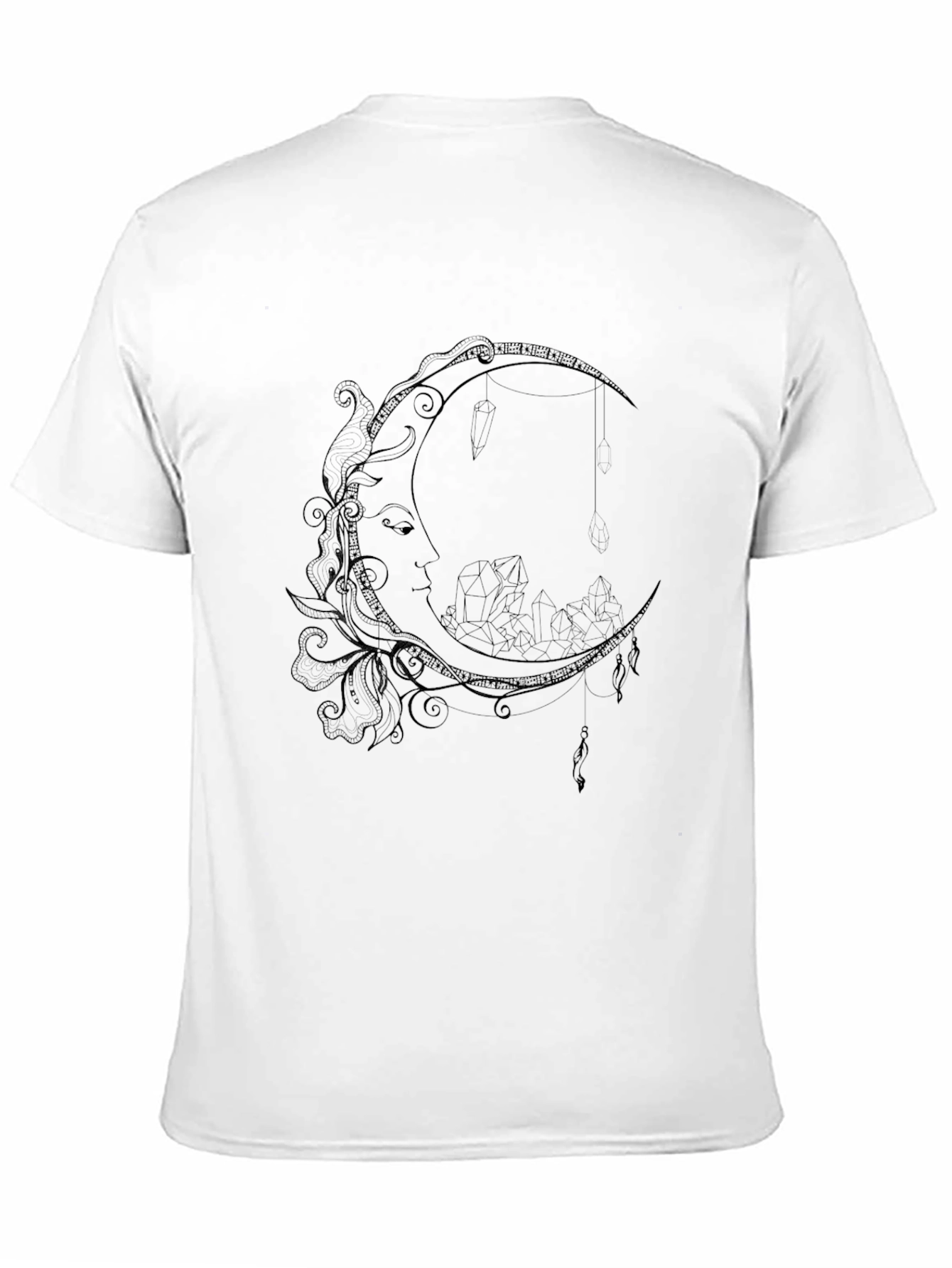Mystic Moon Graphic Tee - Black Cotton Blend