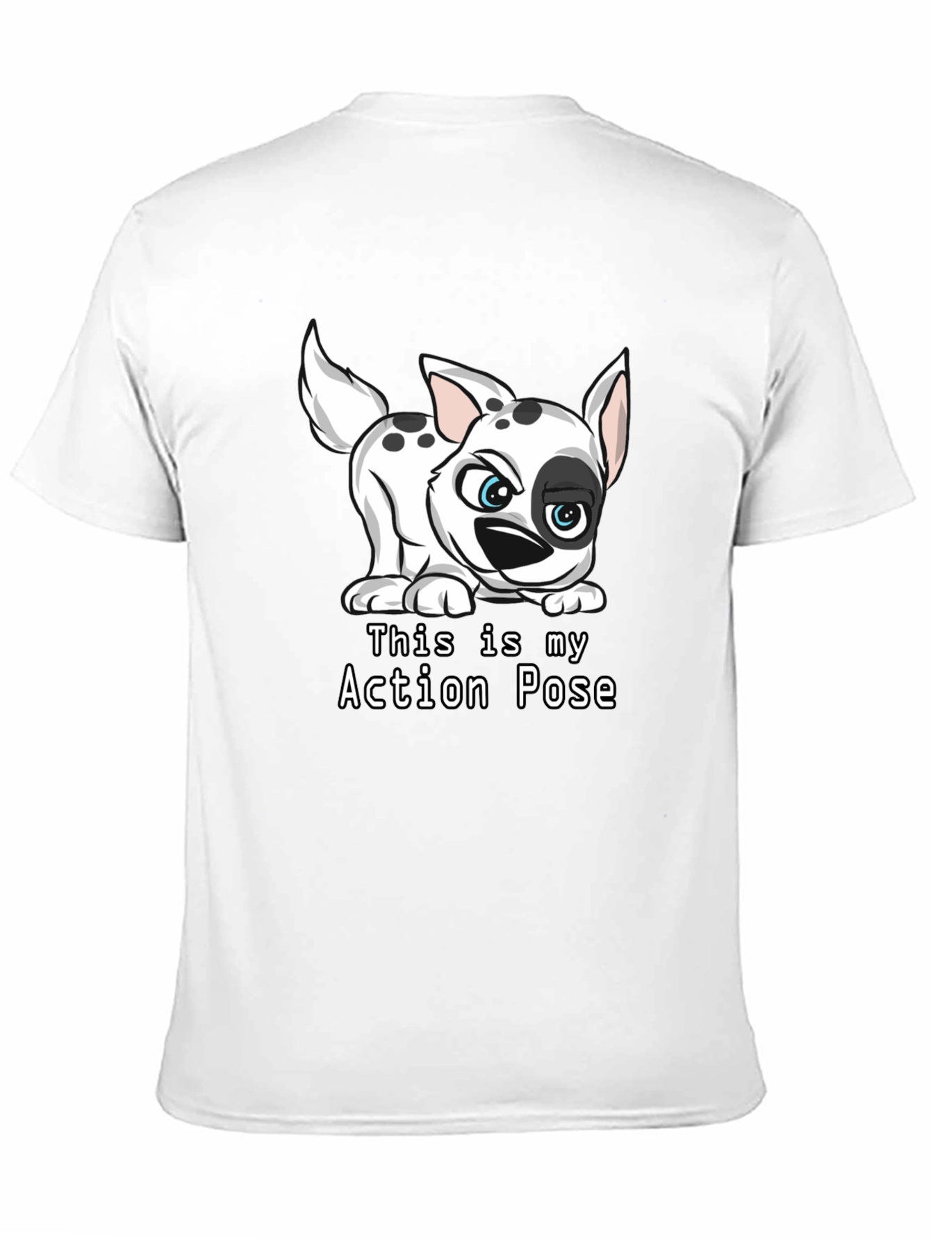 Dalmatian Action Pose Black T-Shirt