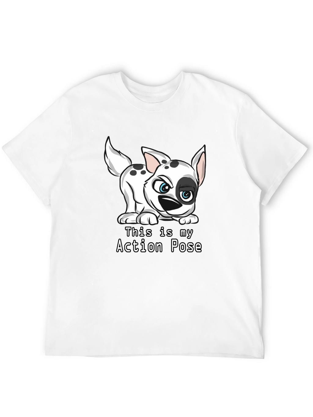 Dalmatian Action Pose Black T-Shirt
