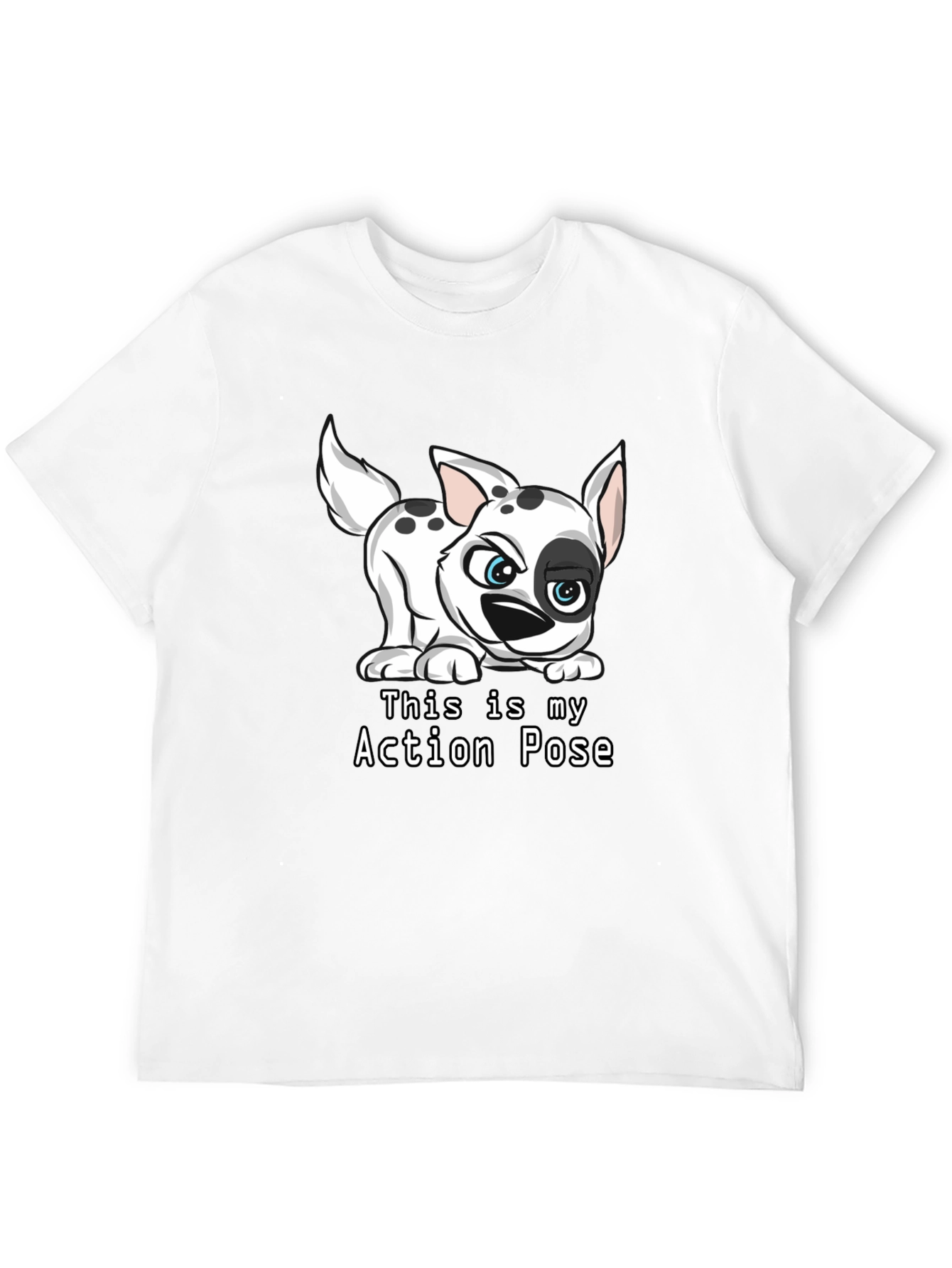 Dalmatian Action Pose Black T-Shirt