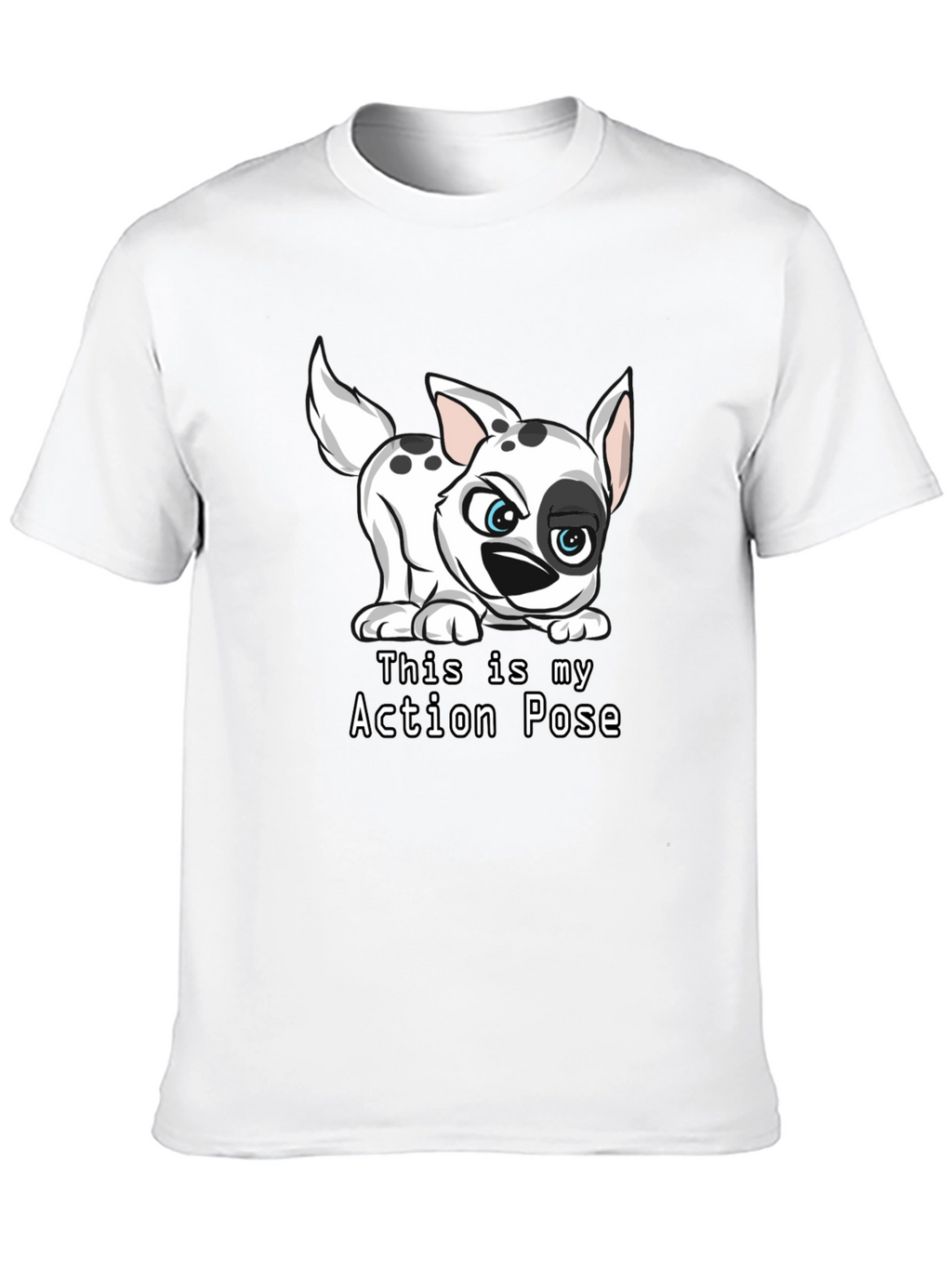 Dalmatian Action Pose Black T-Shirt