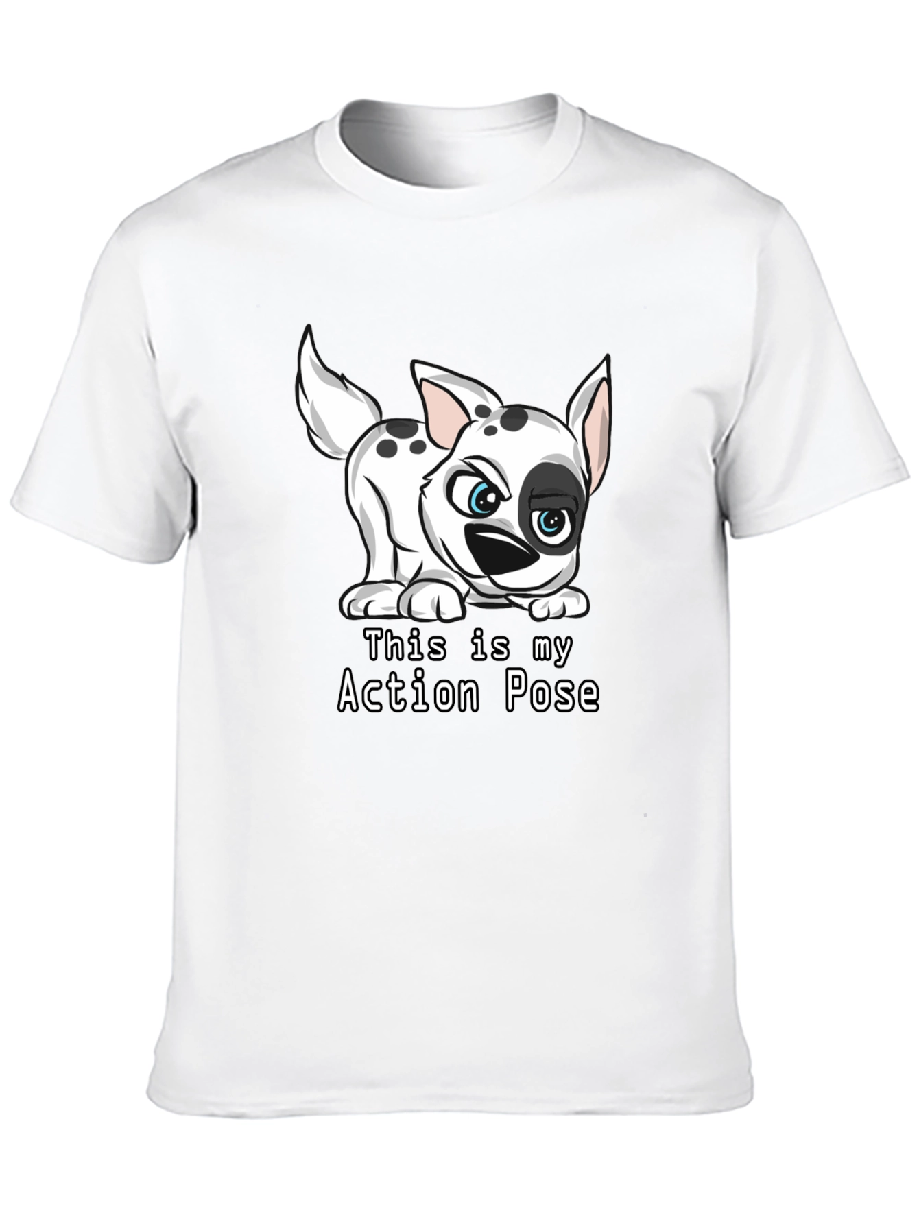 Dalmatian Action Pose Black T-Shirt
