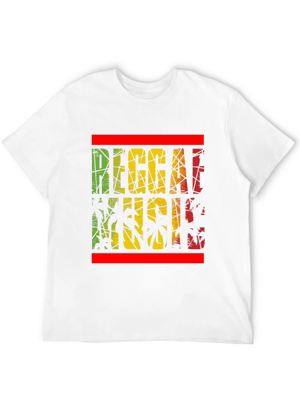 Reggae Music Palm Tree Graphic T-Shirt