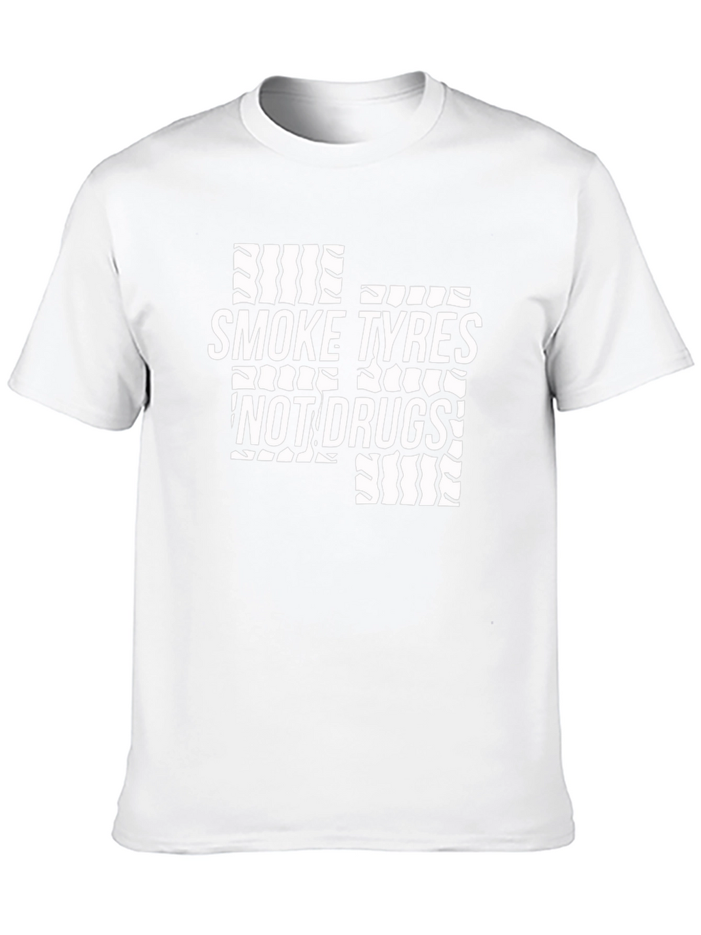 Smoke Tyres Not Drugs Black T-Shirt