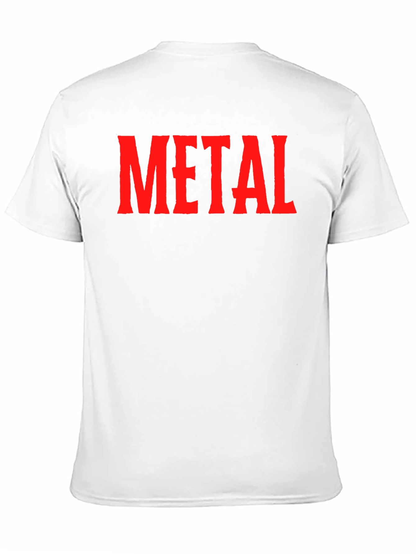 Metal Band Fan T-Shirt - Red Text Design